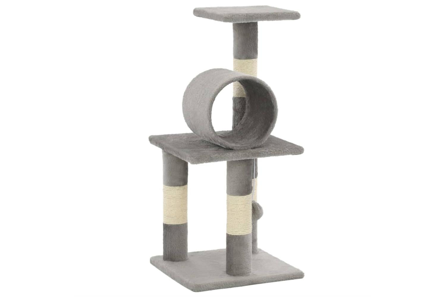 Cat Tree With Sisal Scratching Posts 65 Cm Grey-2