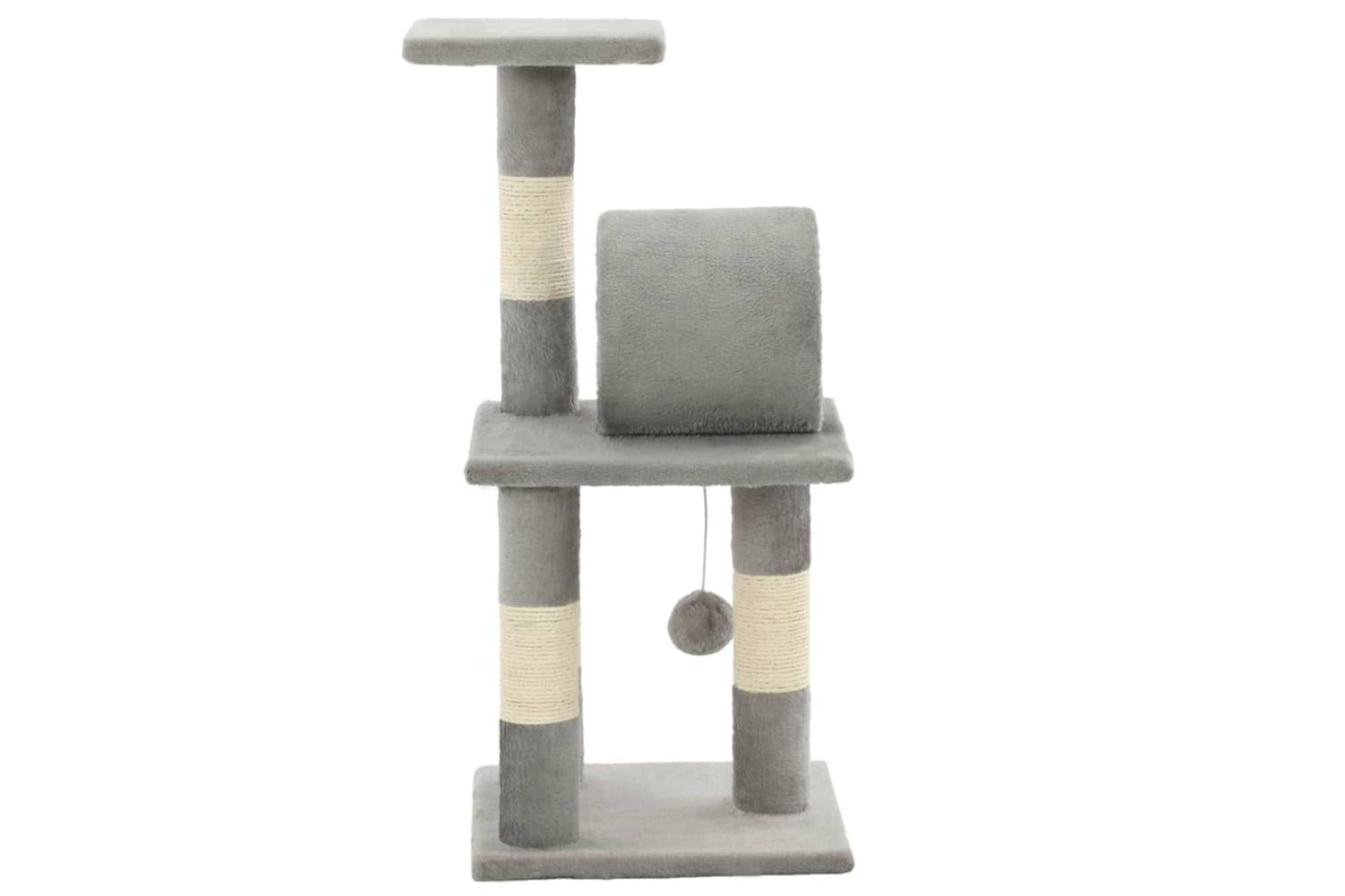 Cat Tree With Sisal Scratching Posts 65 Cm Grey-4