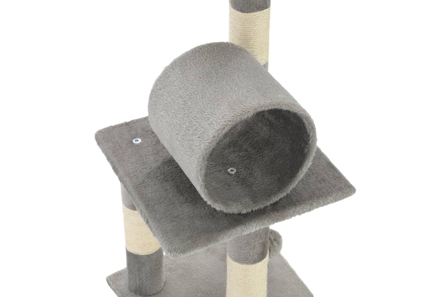 Cat Tree With Sisal Scratching Posts 65 Cm Grey-6