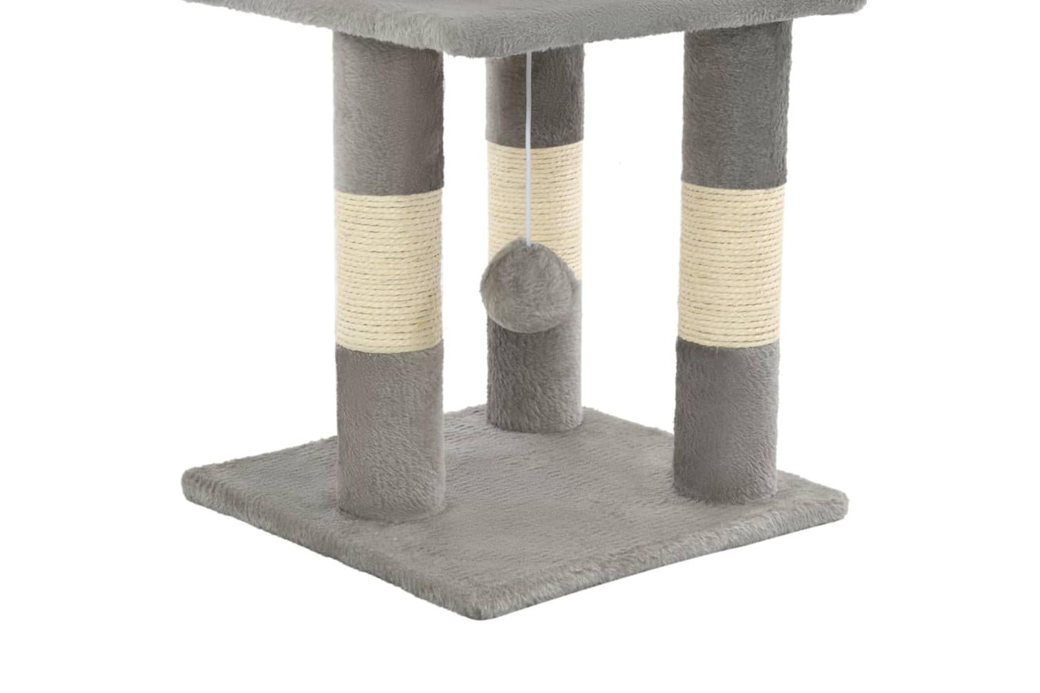 Cat Tree With Sisal Scratching Posts 65 Cm Grey-7
