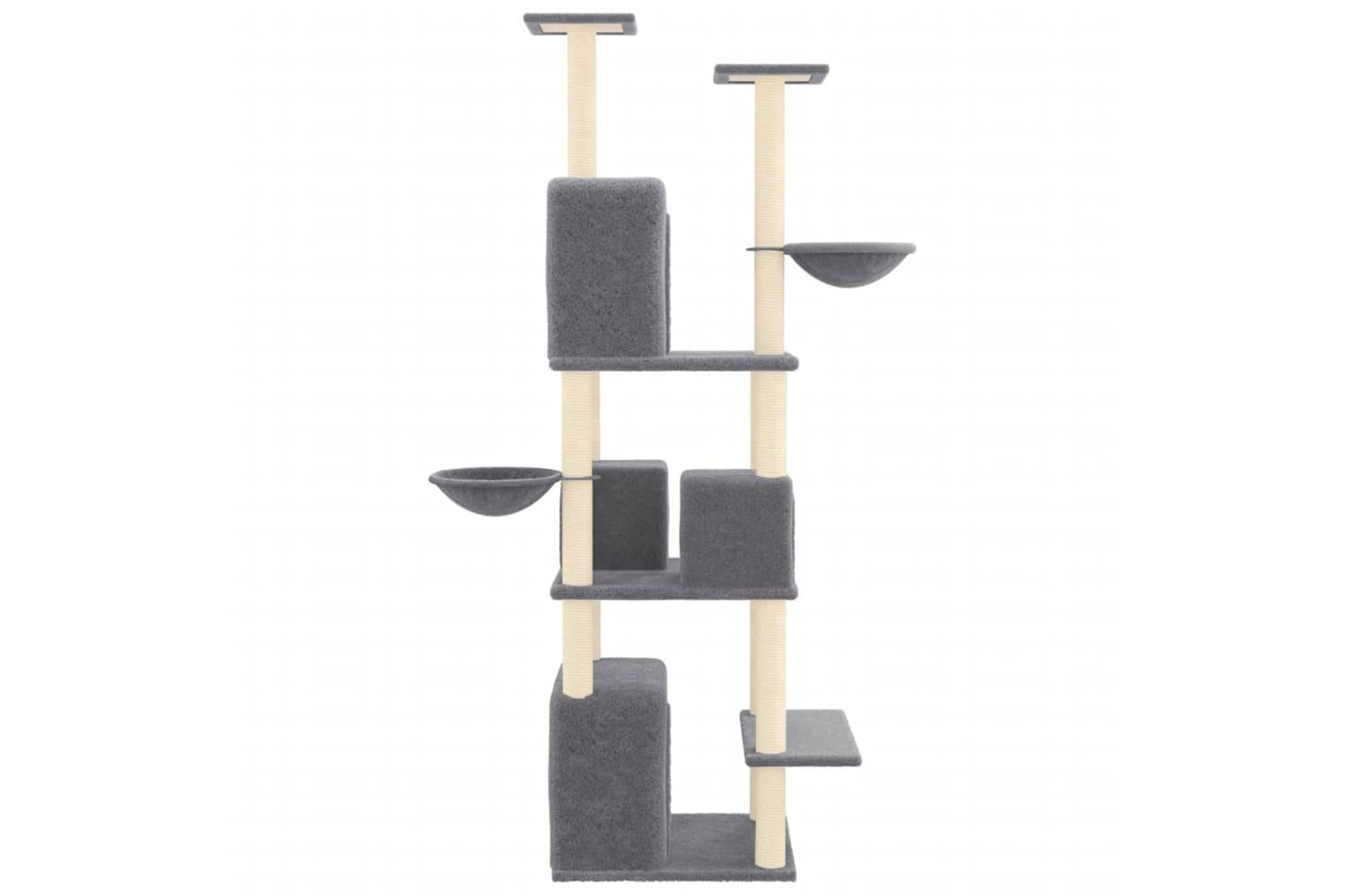 Cat Tree With Sisal Scratching Posts Dark Grey 180 Cm-4