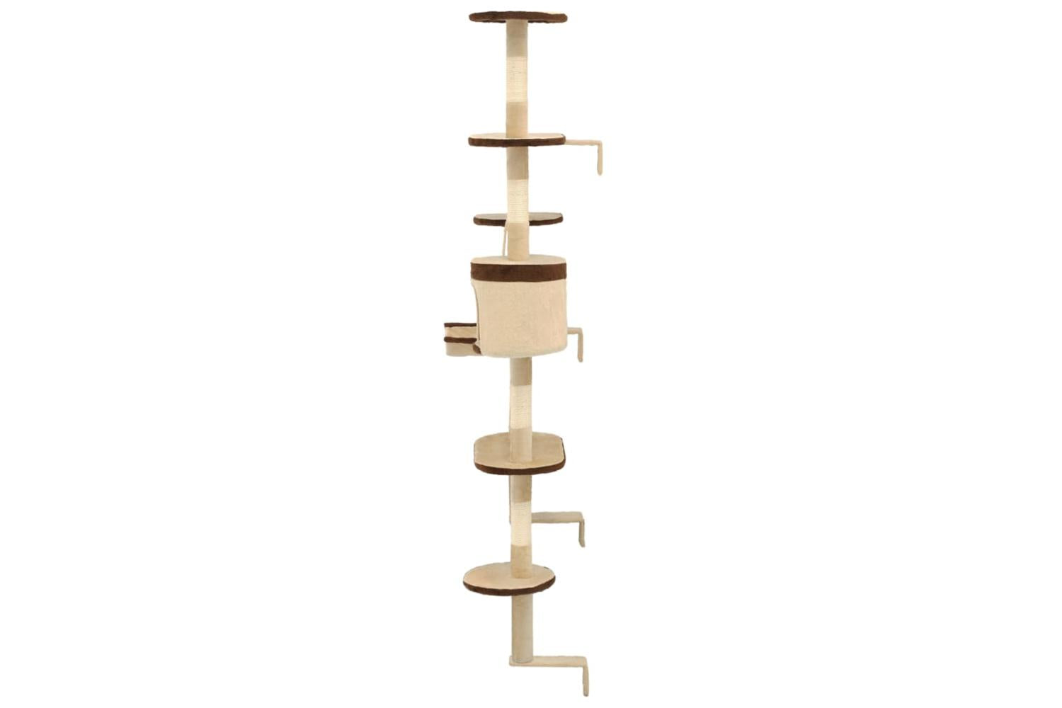 Cat Tree With Sisal Scratching Posts Wall Mounted 194 Cm-4