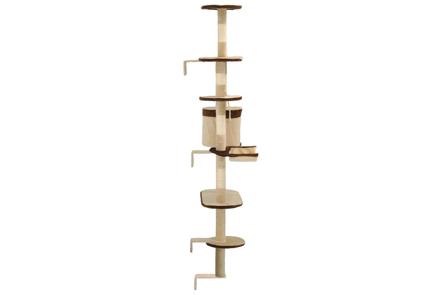 Cat Tree With Sisal Scratching Posts Wall Mounted 194 Cm-5