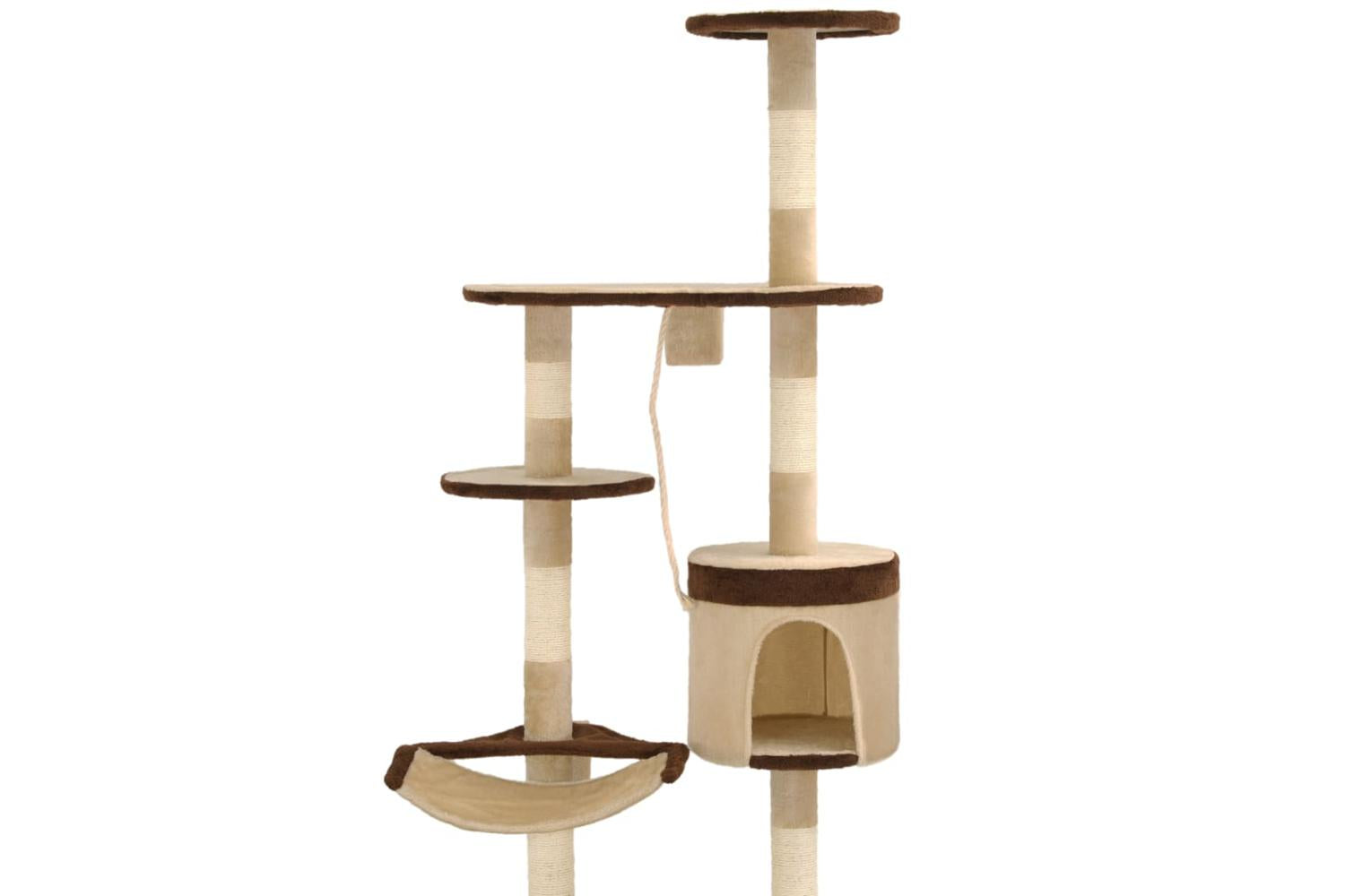 Cat Tree With Sisal Scratching Posts Wall Mounted 194 Cm-6