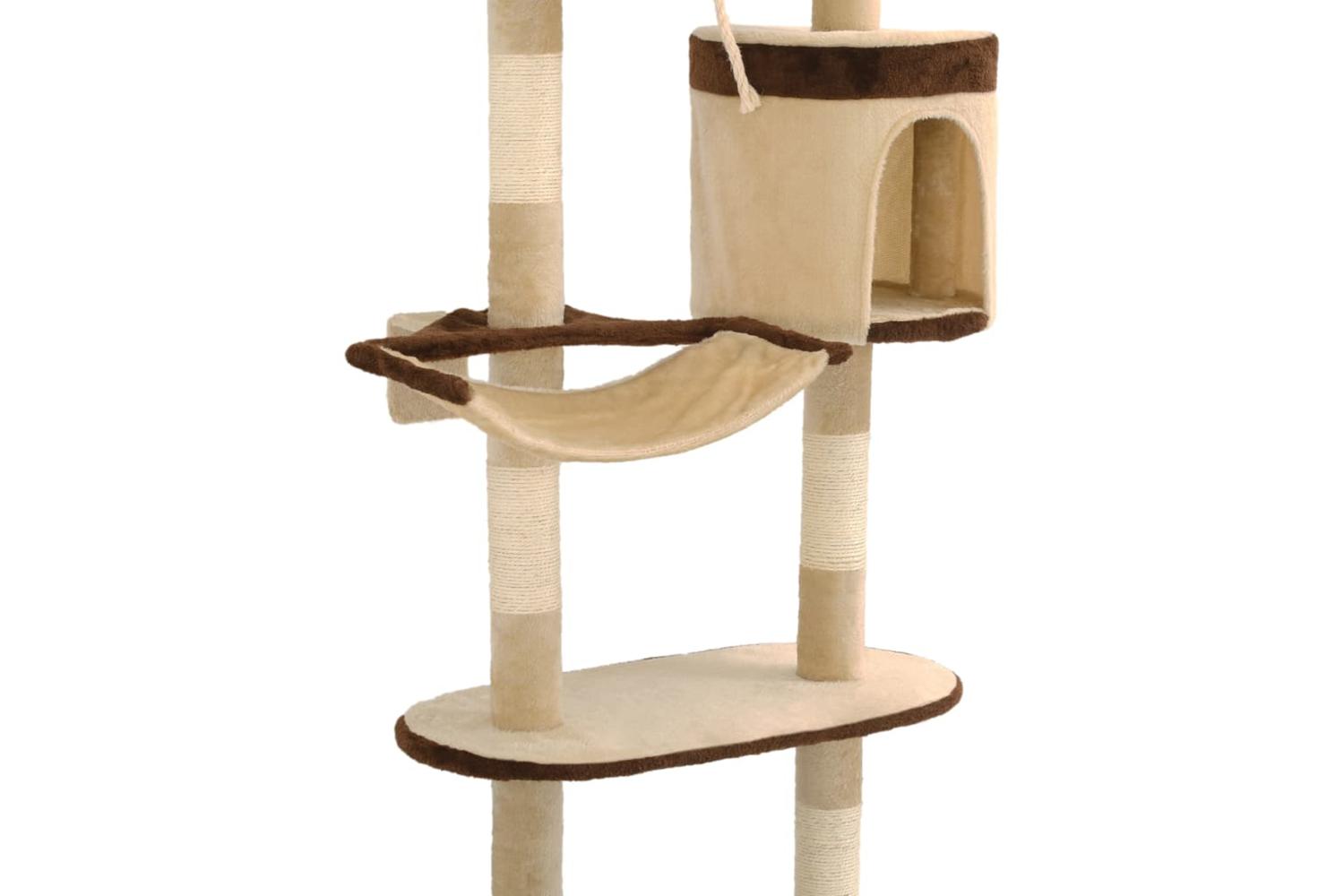 Cat Tree With Sisal Scratching Posts Wall Mounted 194 Cm-7