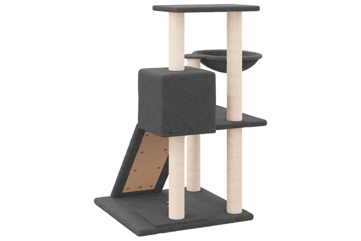 Cat Tree With Sisal Scratching Posts Dark Grey 82 Cm-5