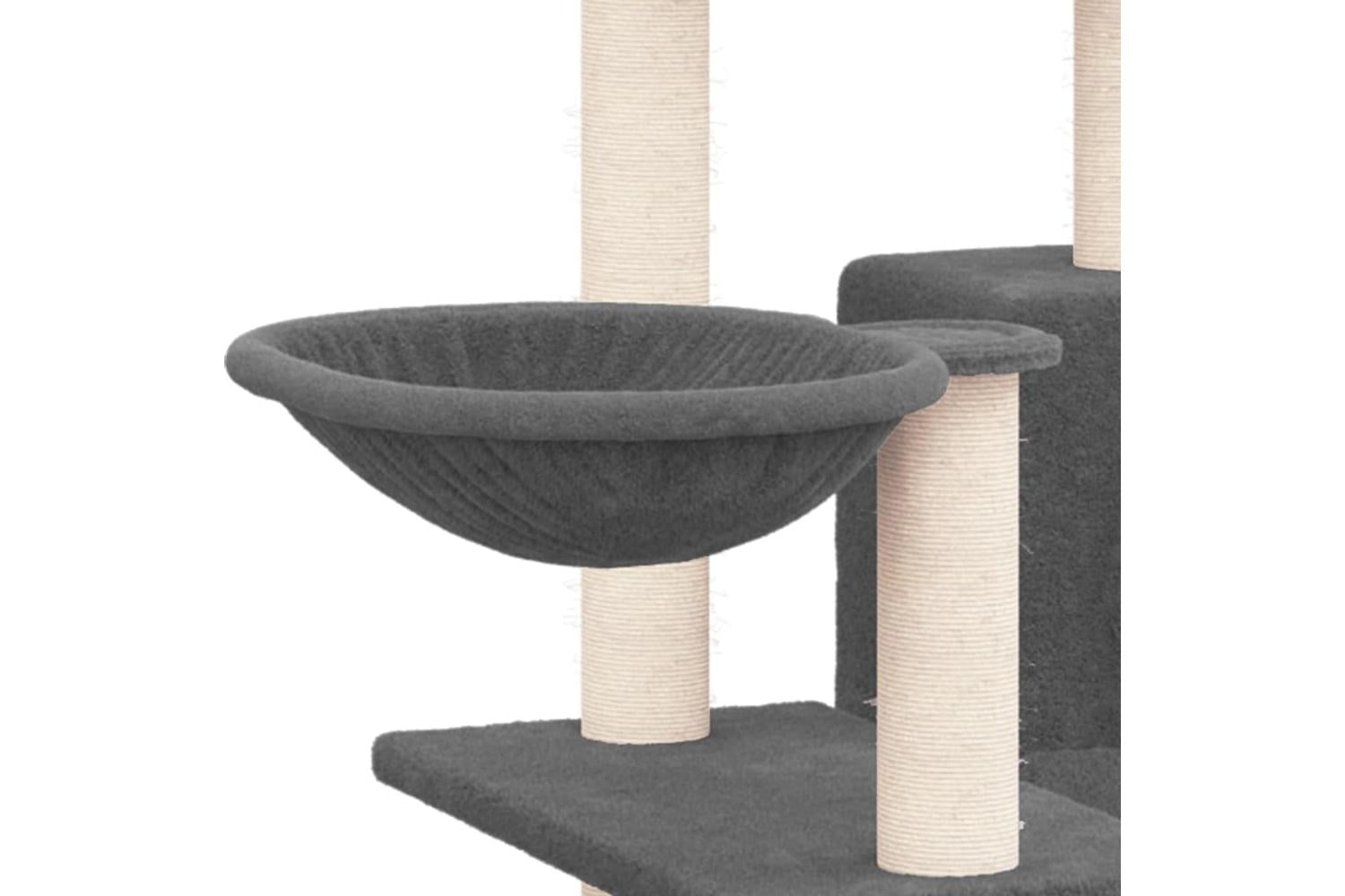 Cat Tree With Sisal Scratching Posts Dark Grey 82 Cm-6