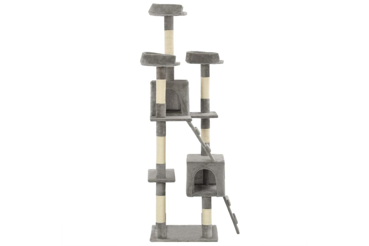 Cat Tree With Sisal Scratching Posts 170 Cm Grey-3