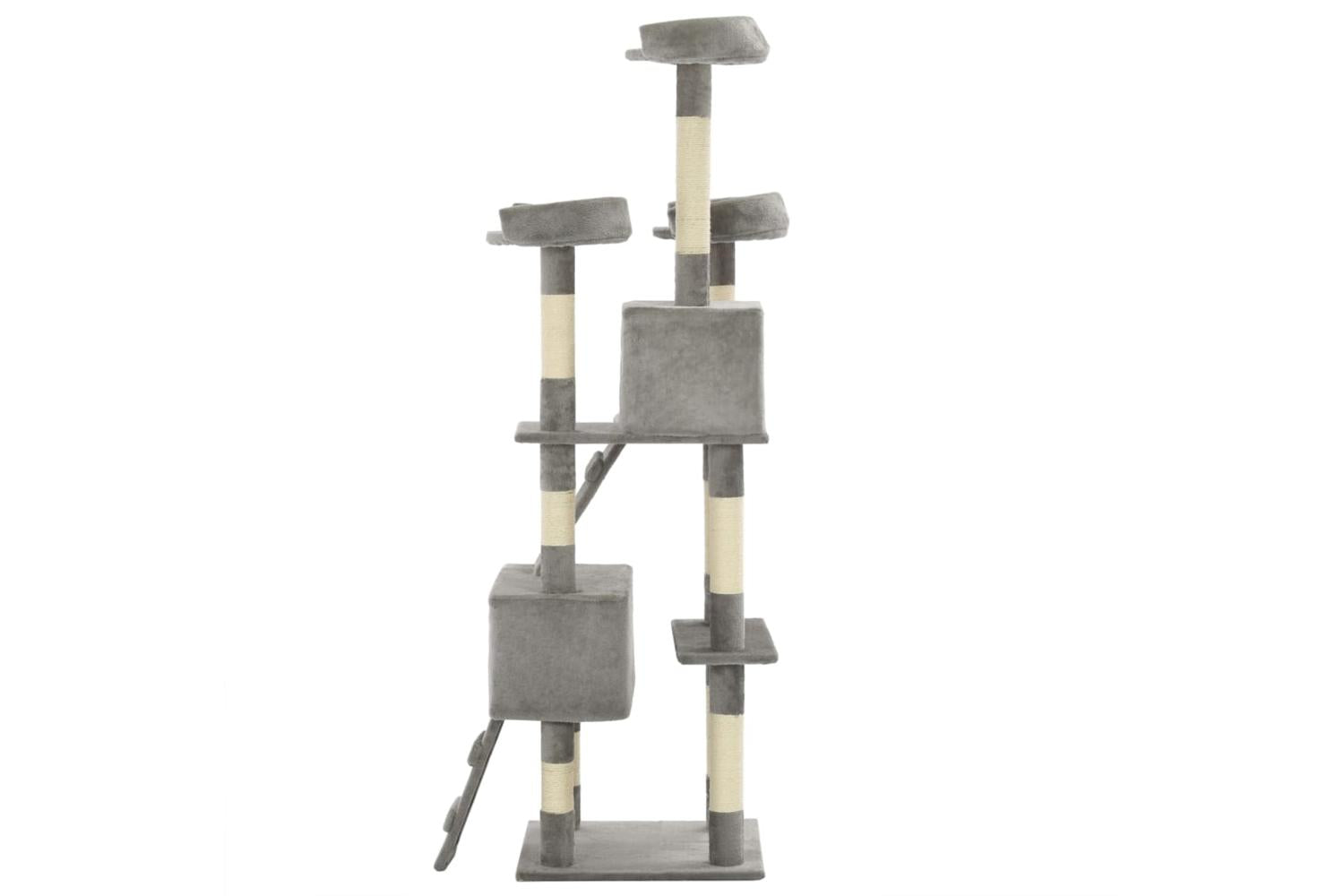 Cat Tree With Sisal Scratching Posts 170 Cm Grey-4