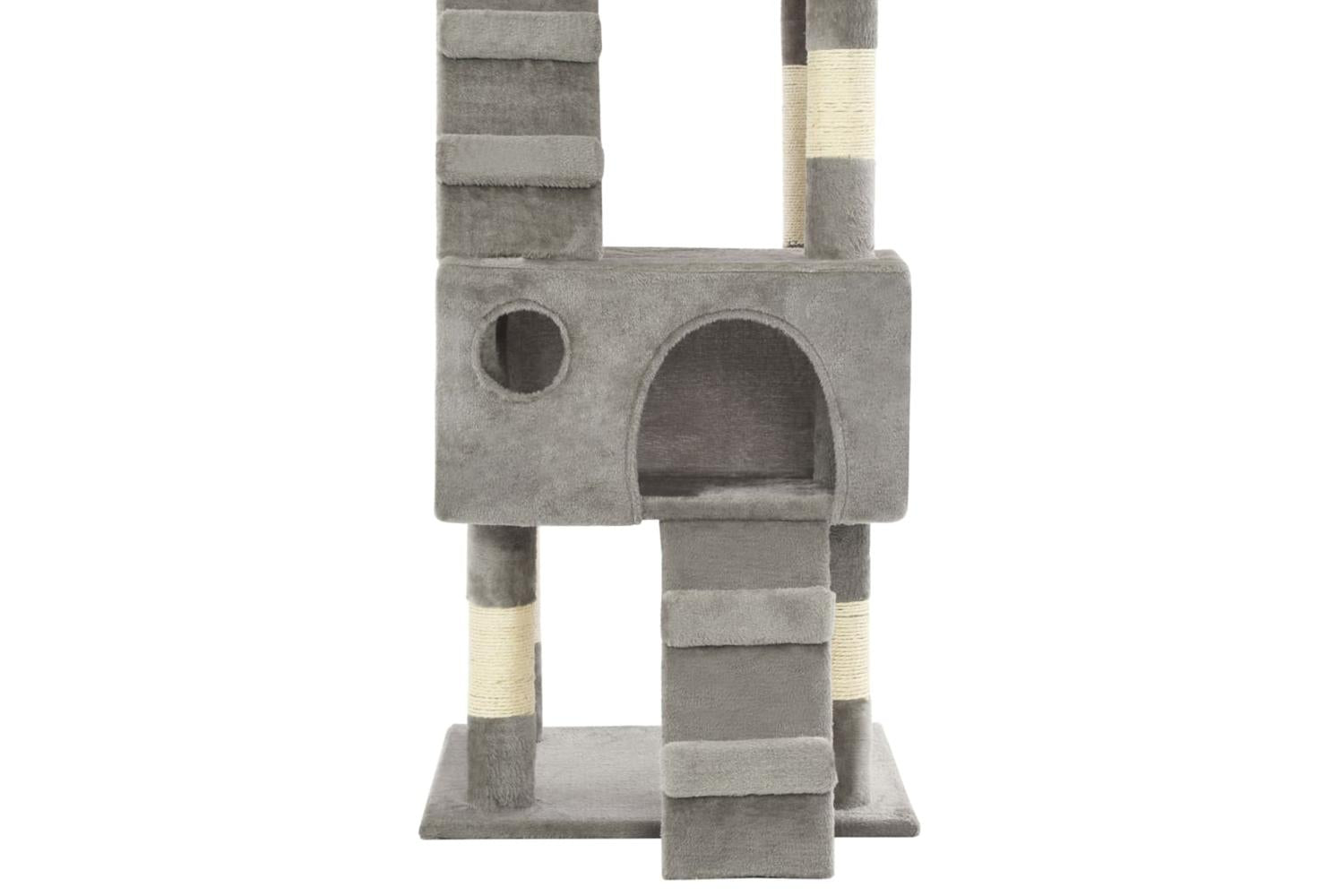 Cat Tree With Sisal Scratching Posts 170 Cm Grey-7