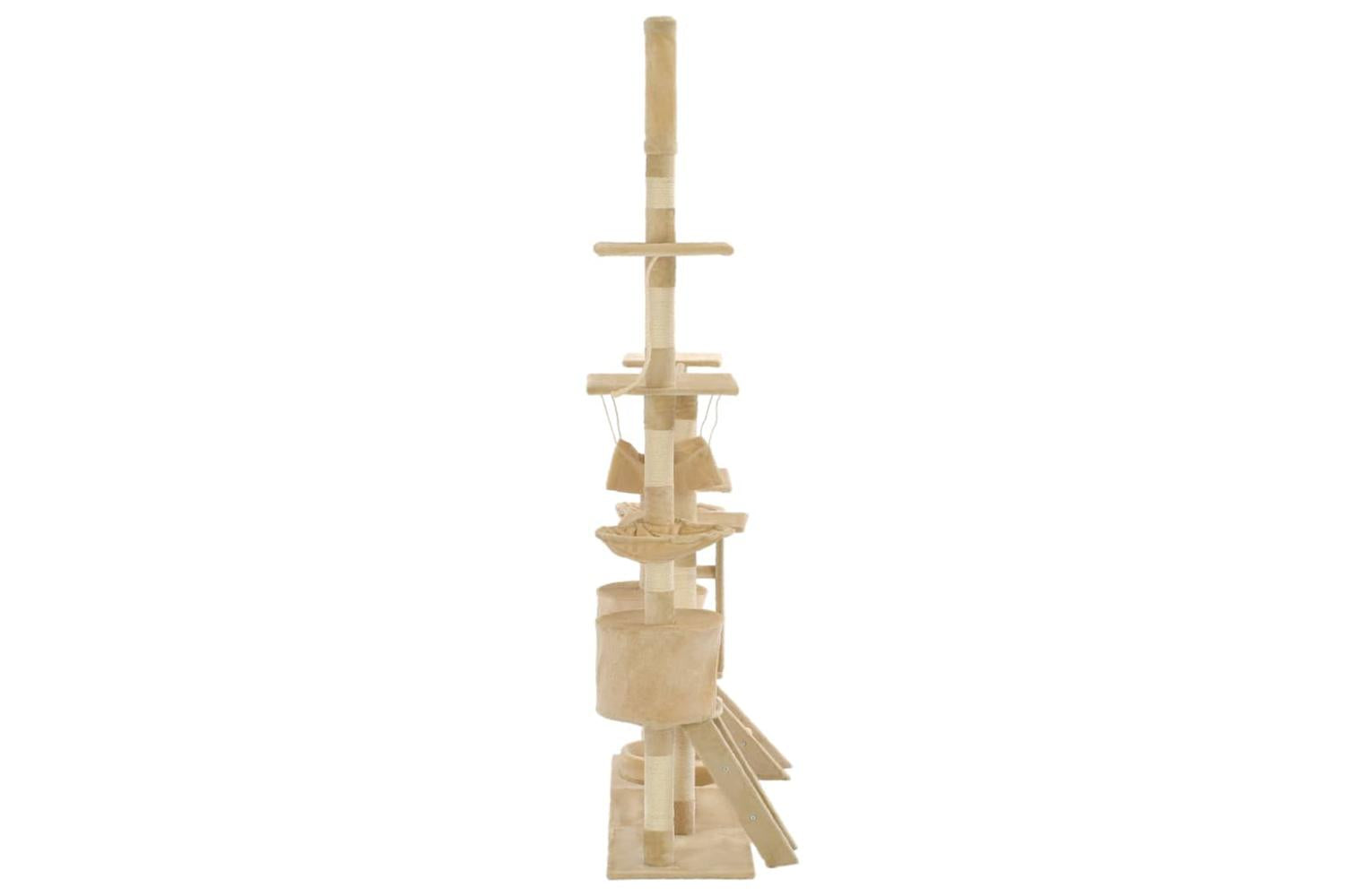 Cat Tree With Sisal Scratching Posts 230-250 Cm Beige-3