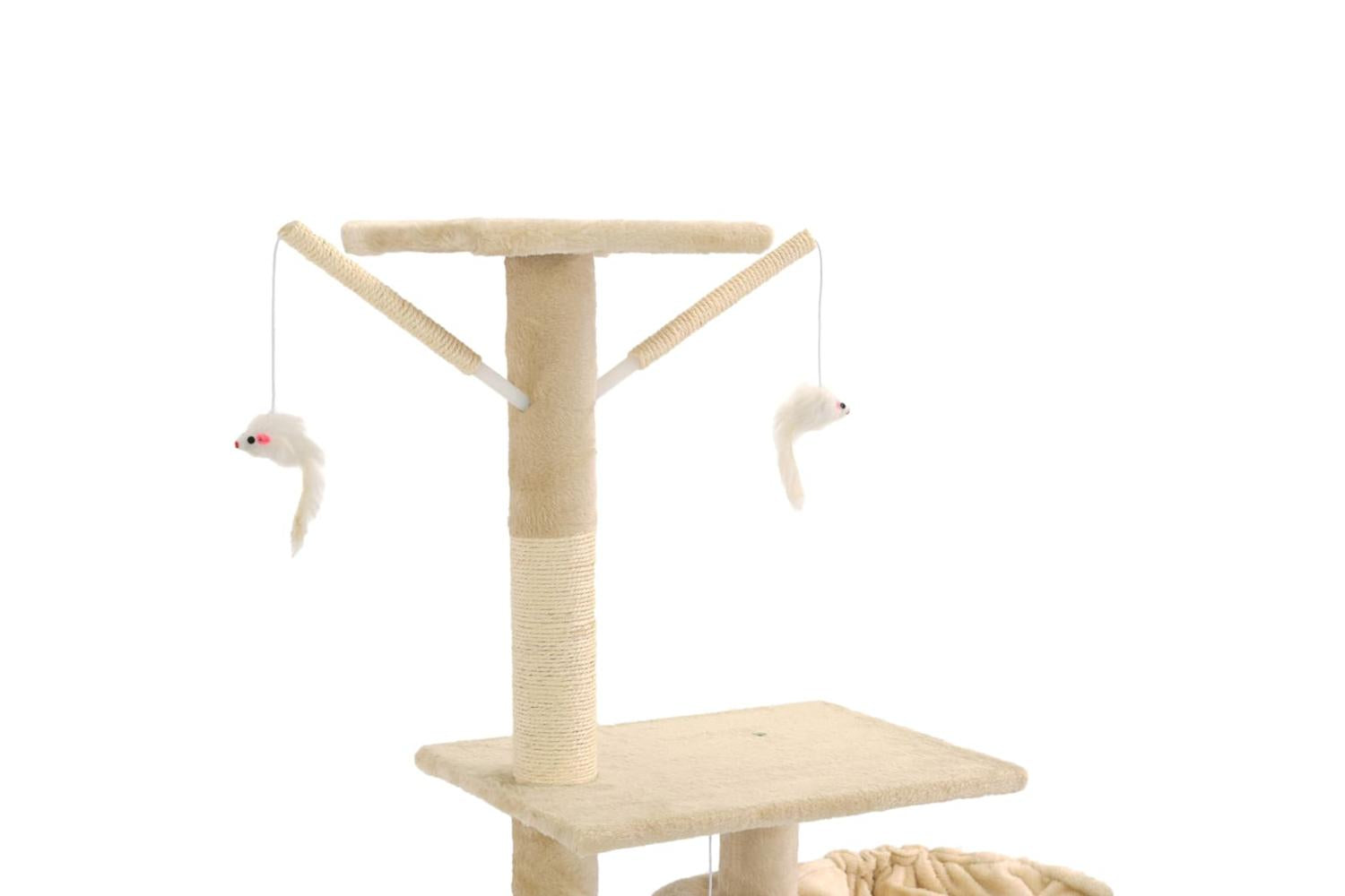 Cat Tree With Sisal Scratching Posts 230-250 Cm Beige-5