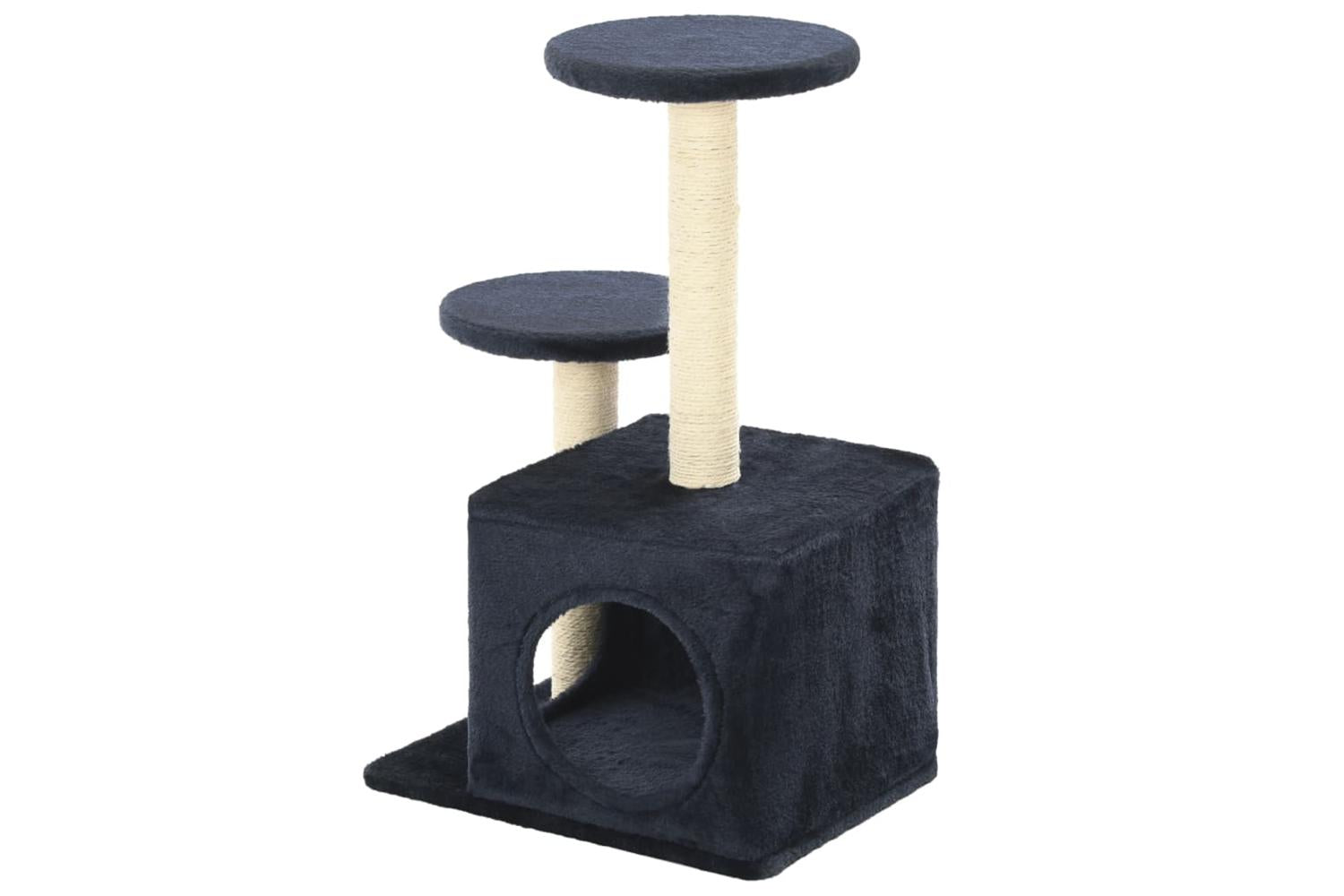 Cat Tree With Sisal Scratching Posts 60 Cm Dark Blue-3