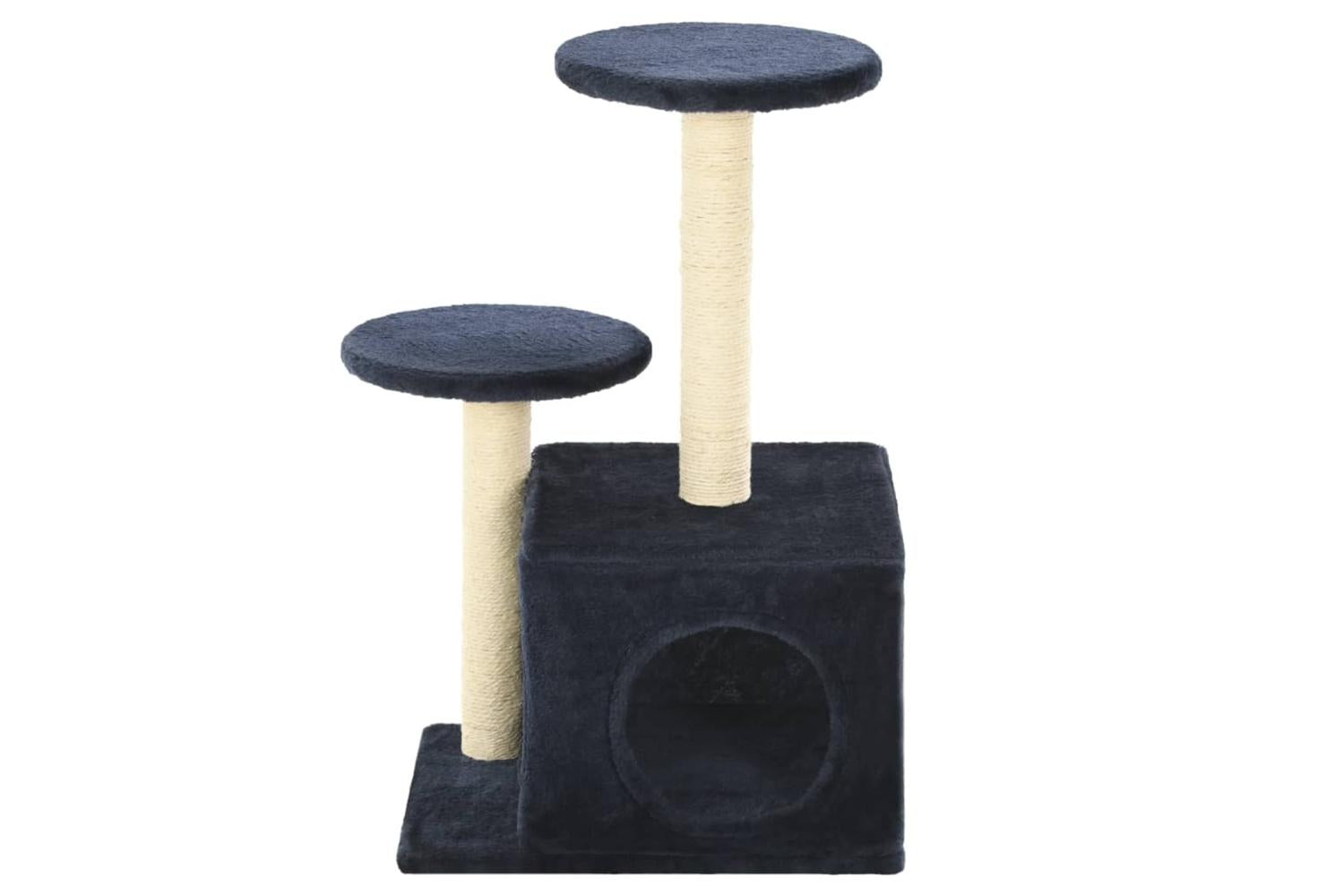 Cat Tree With Sisal Scratching Posts 60 Cm Dark Blue-4