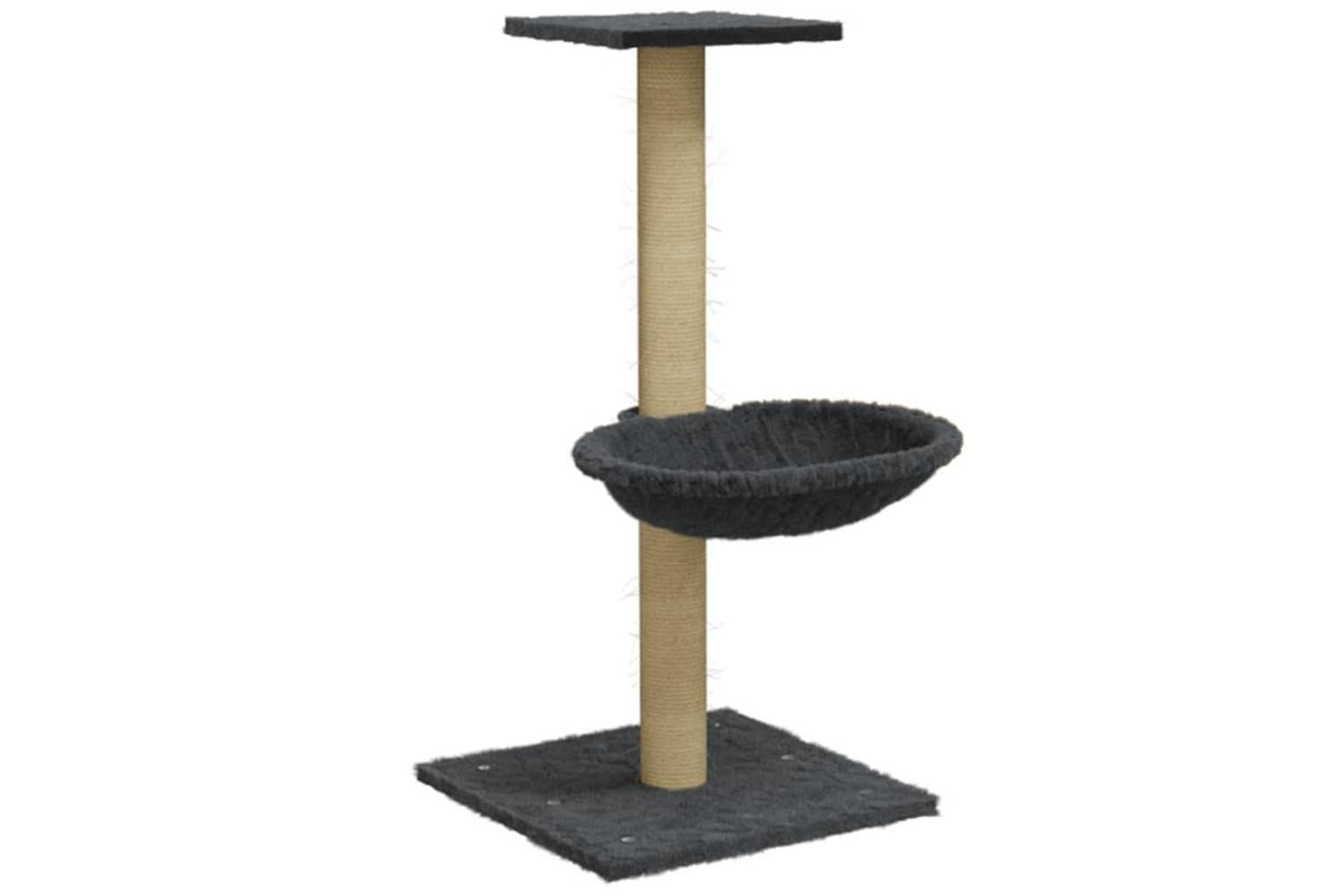 Cat Tree With Sisal Scratching Post Dark Grey 74 Cm-2