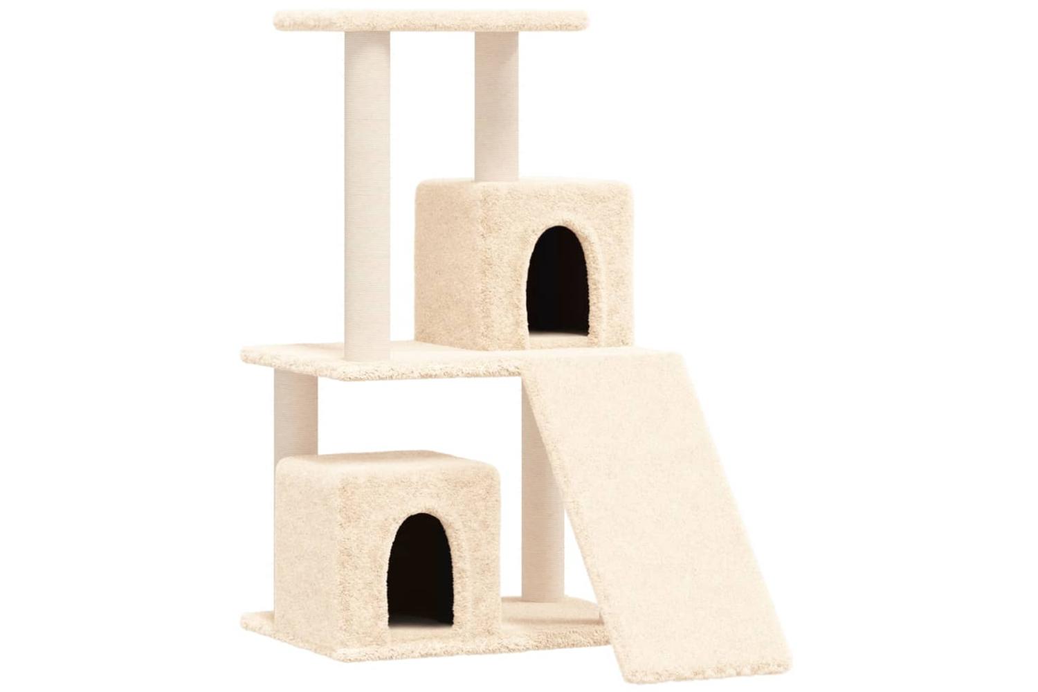 Cat Tree With Sisal Scratching Posts Cream 82 Cm-2