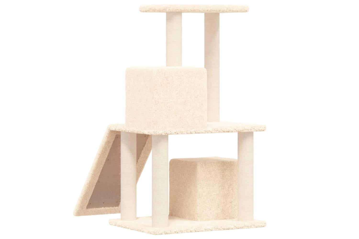 Cat Tree With Sisal Scratching Posts Cream 82 Cm-5
