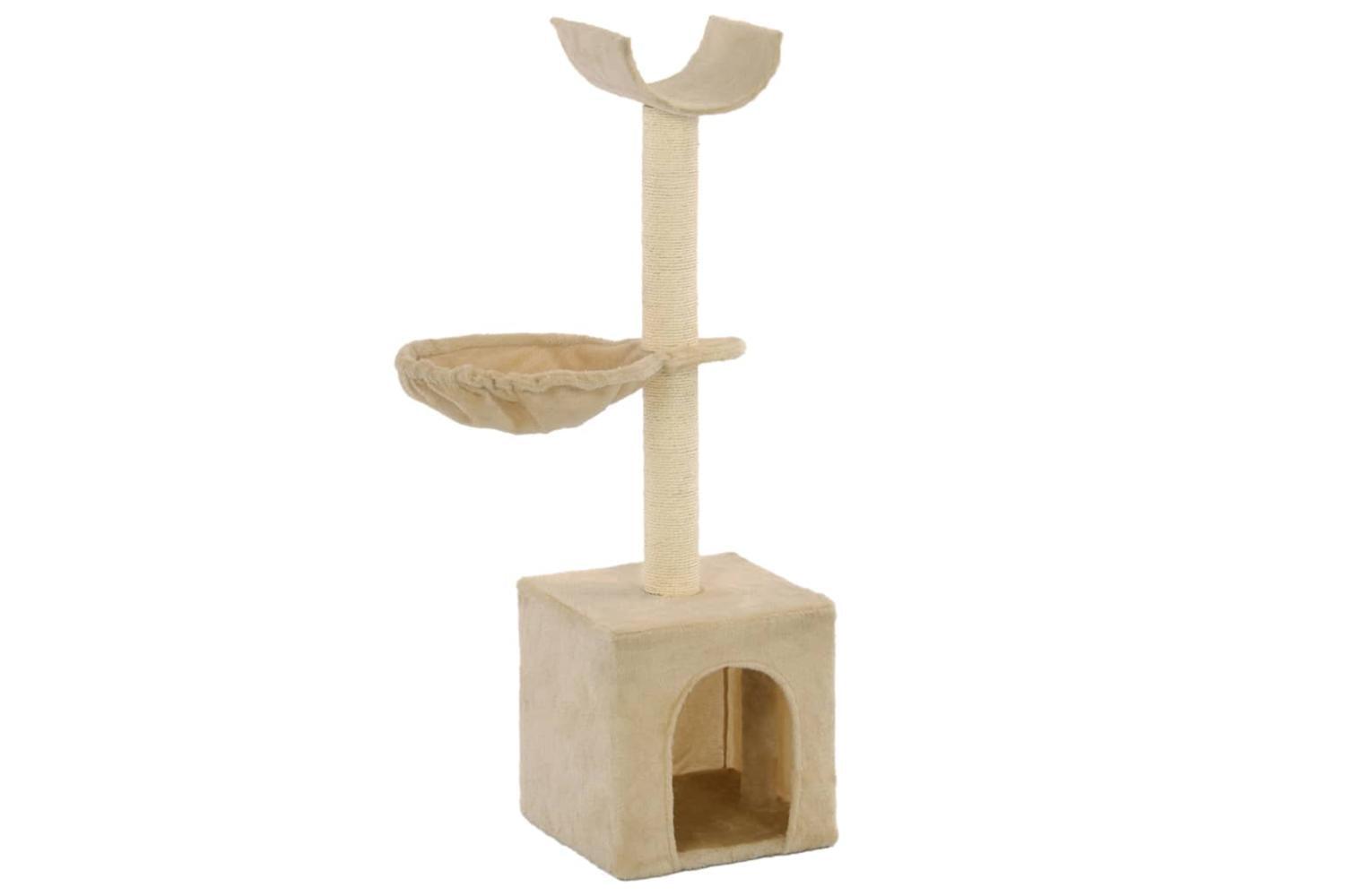 Cat Tree With Sisal Scratching Posts 105 Cm Beige