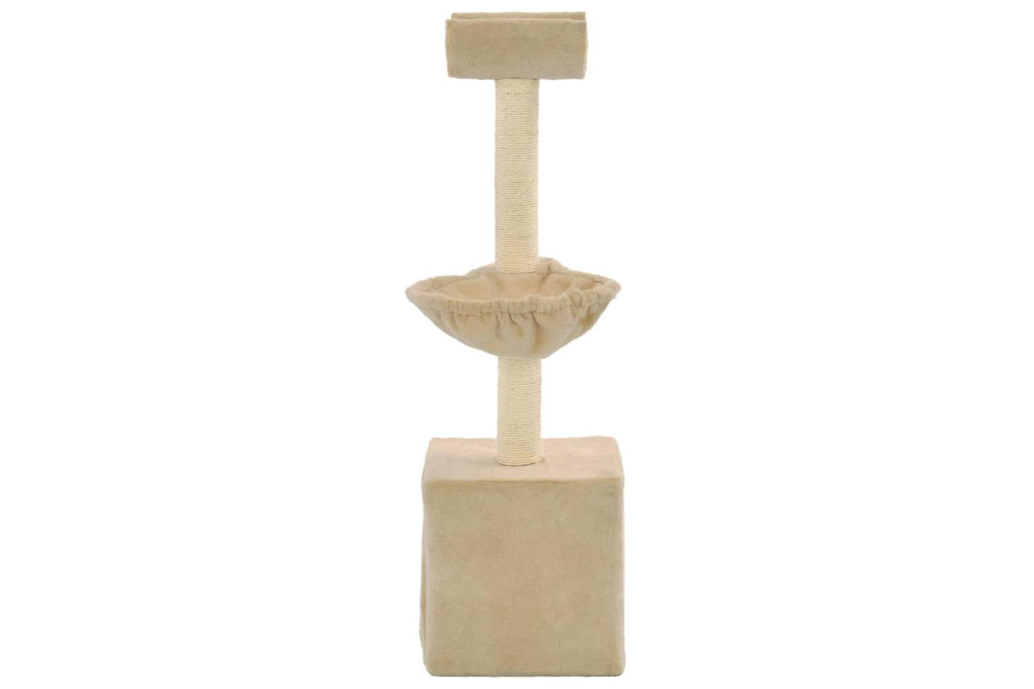 Cat Tree With Sisal Scratching Posts 105 Cm Beige-3