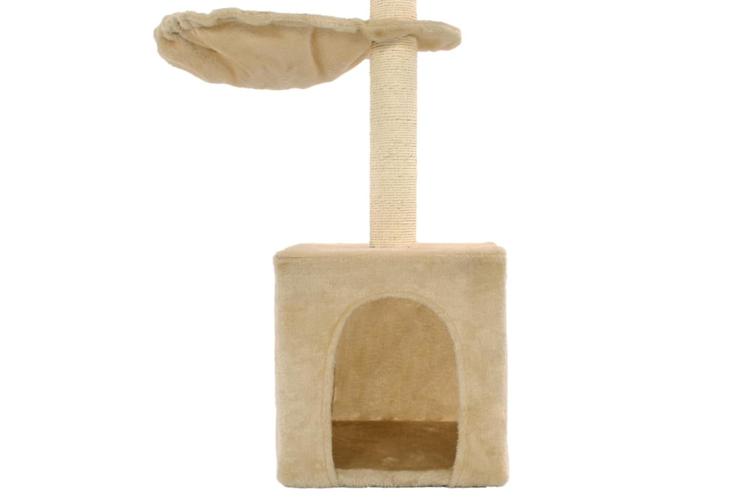 Cat Tree With Sisal Scratching Posts 105 Cm Beige-5