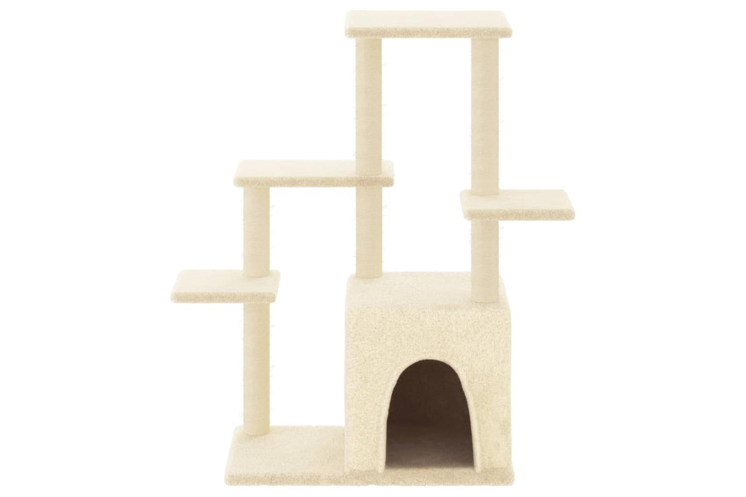 Cat Tree With Sisal Scratching Posts Cream 975 Cm-3