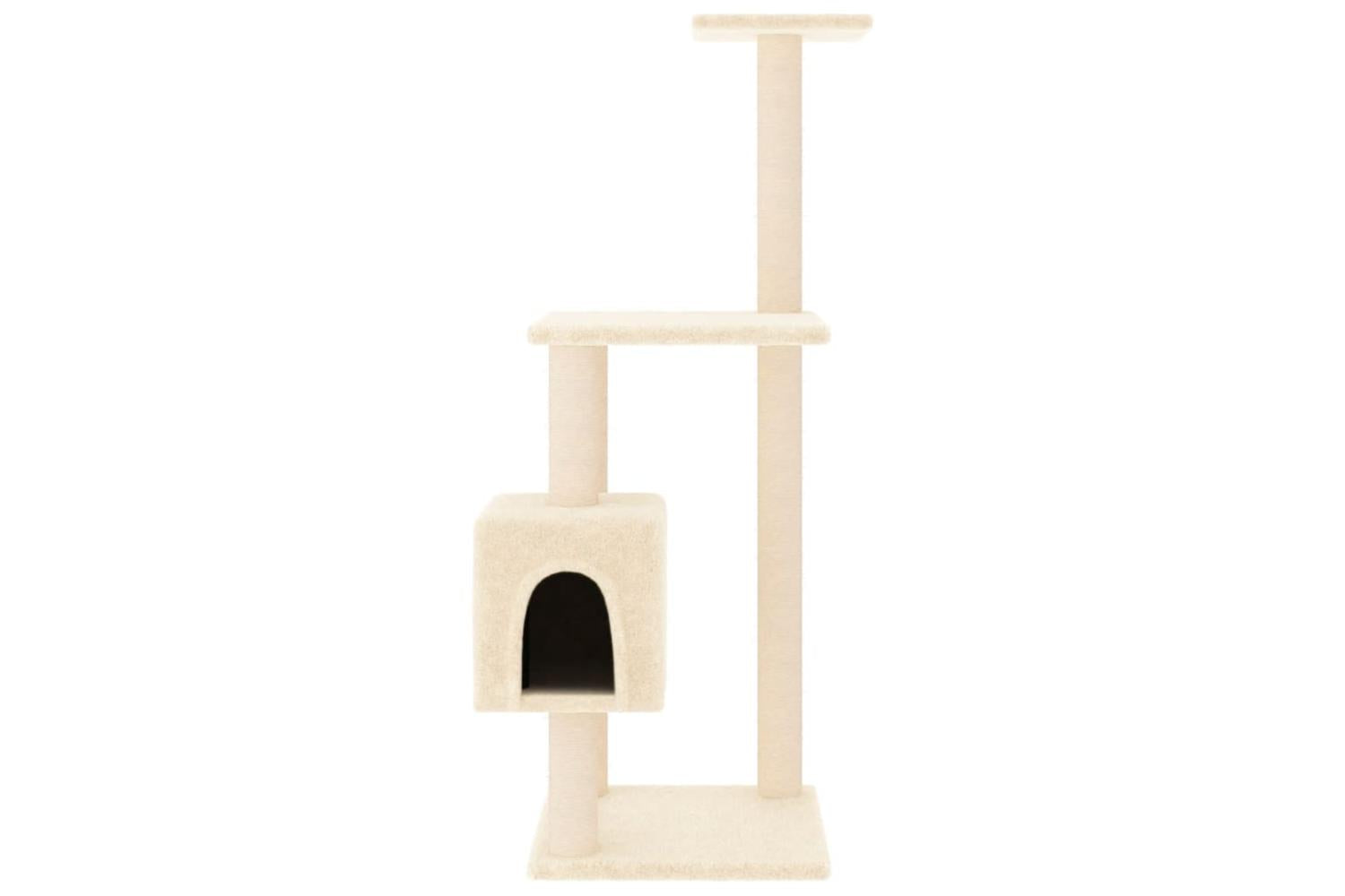 Cat Tree With Sisal Scratching Posts Cream 104 Cm-3