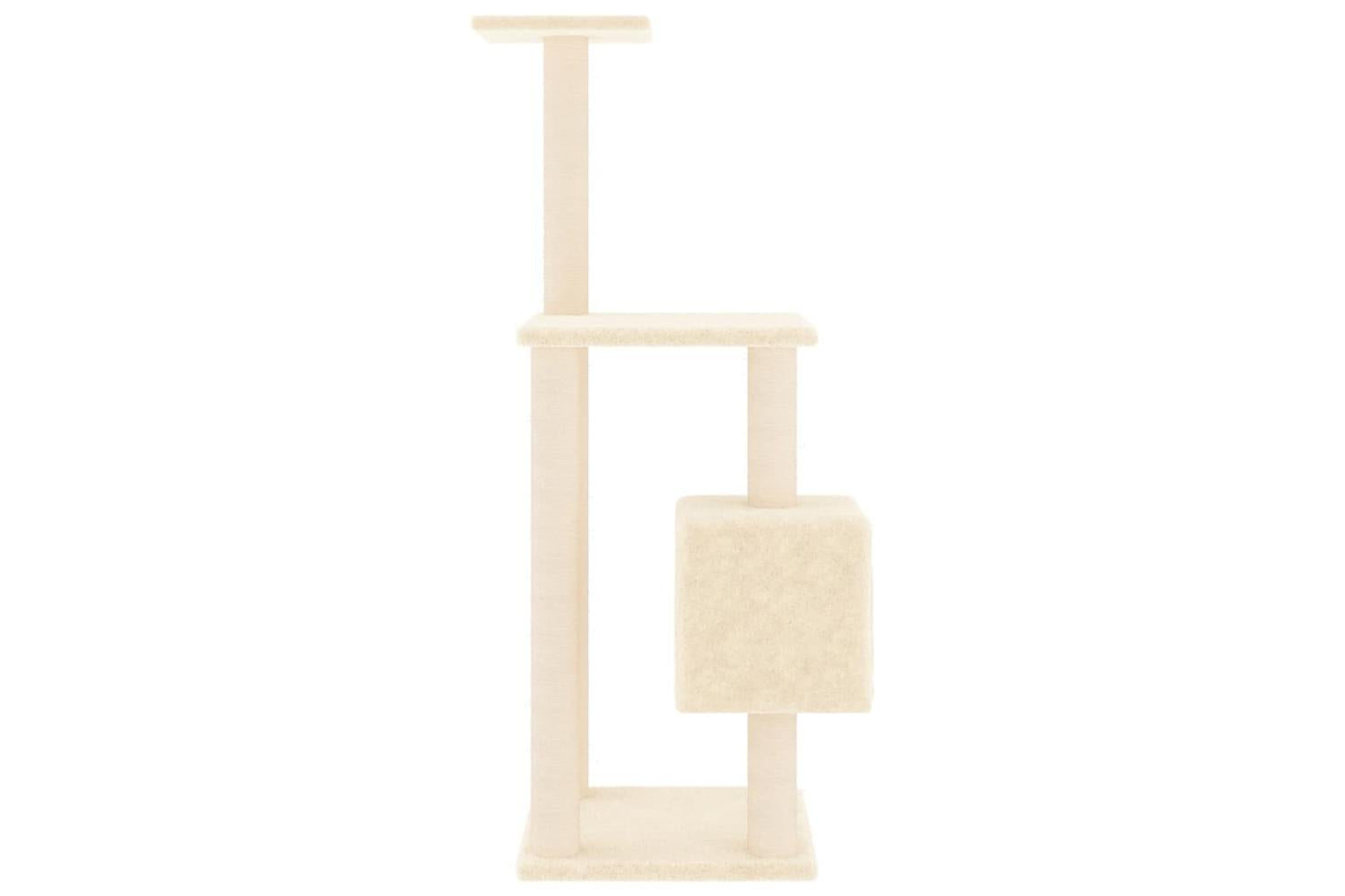 Cat Tree With Sisal Scratching Posts Cream 104 Cm-4