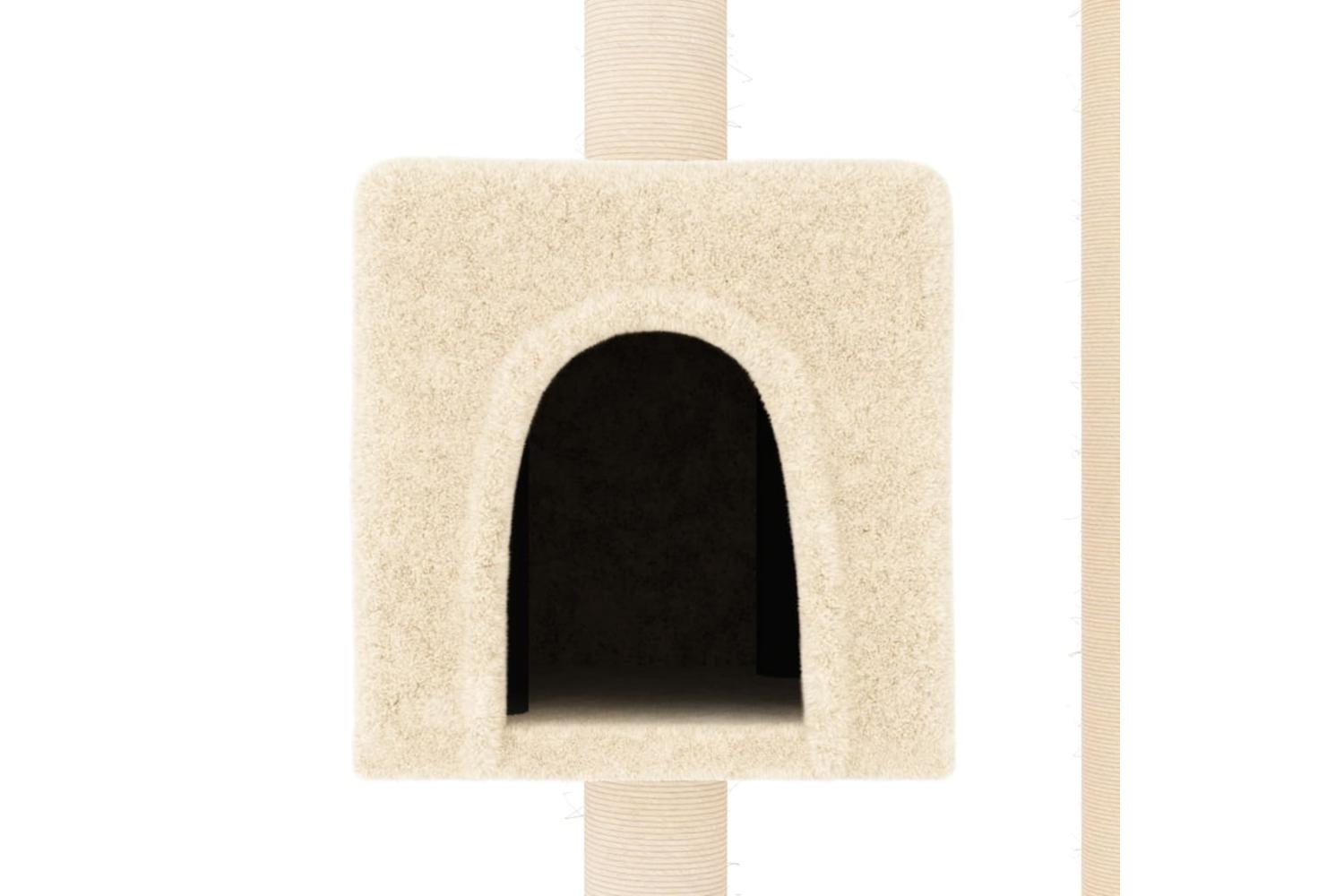 Cat Tree With Sisal Scratching Posts Cream 104 Cm-5