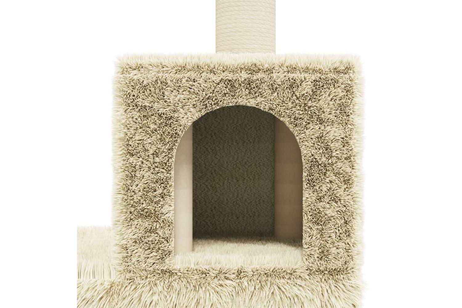 Cat Tree With Sisal Scratching Posts Cream 188 Cm-7