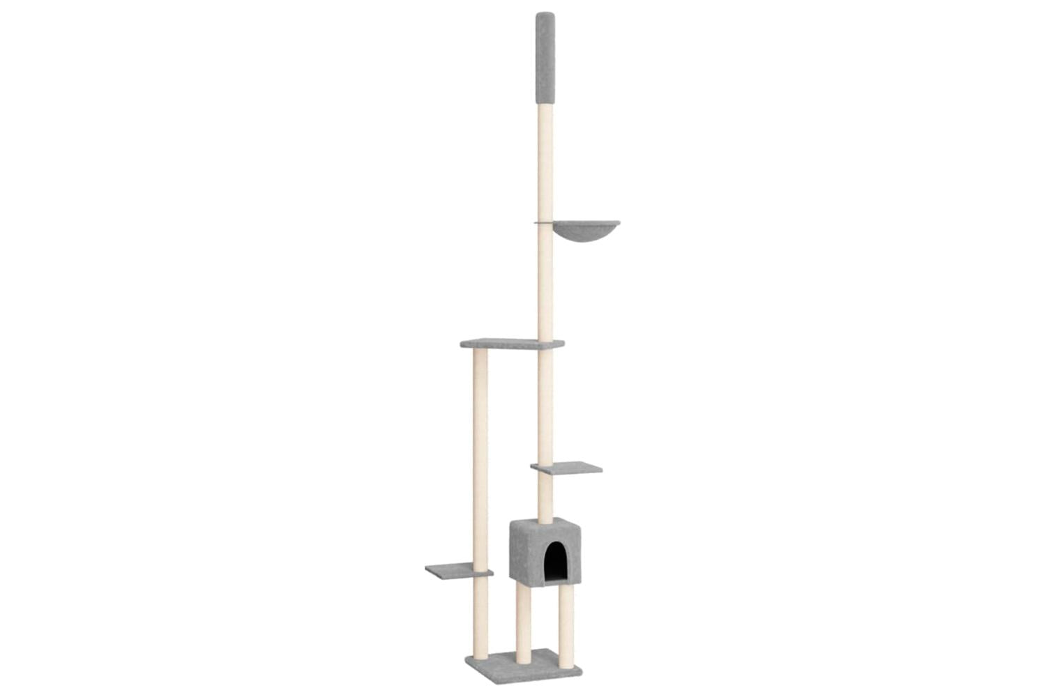 Floor To Ceiling Cat Tree Light Grey 2585-2845 Cm-2