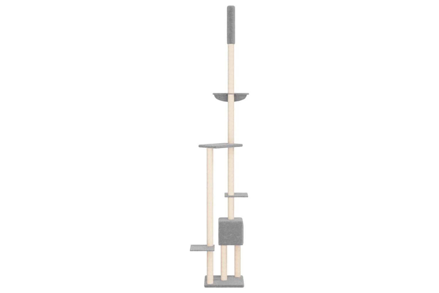 Floor To Ceiling Cat Tree Light Grey 2585-2845 Cm-4