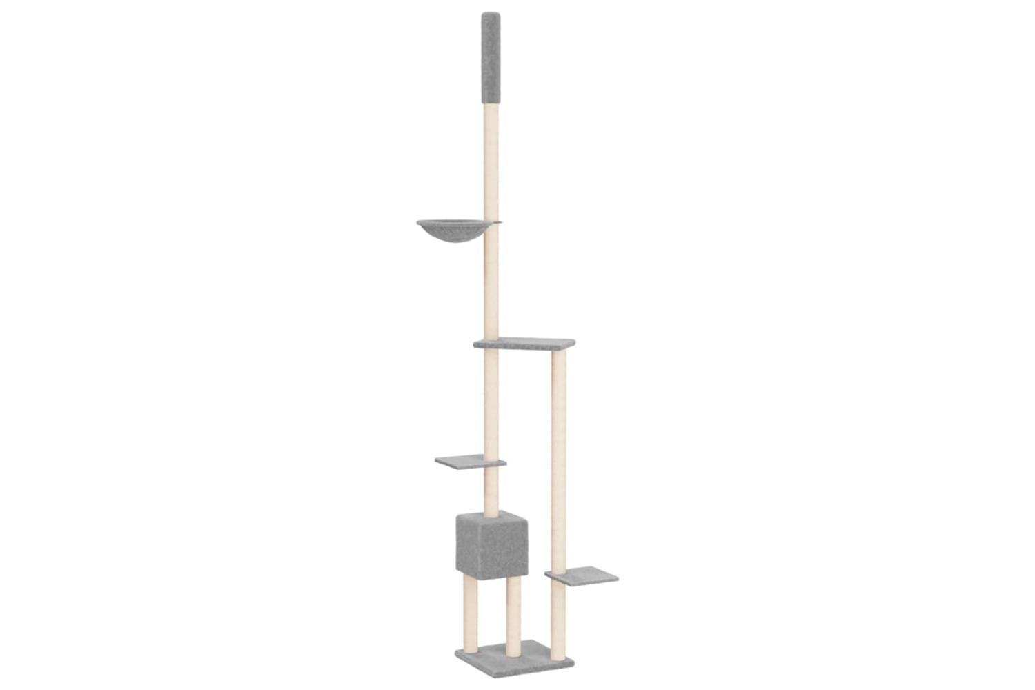 Floor To Ceiling Cat Tree Light Grey 2585-2845 Cm-5