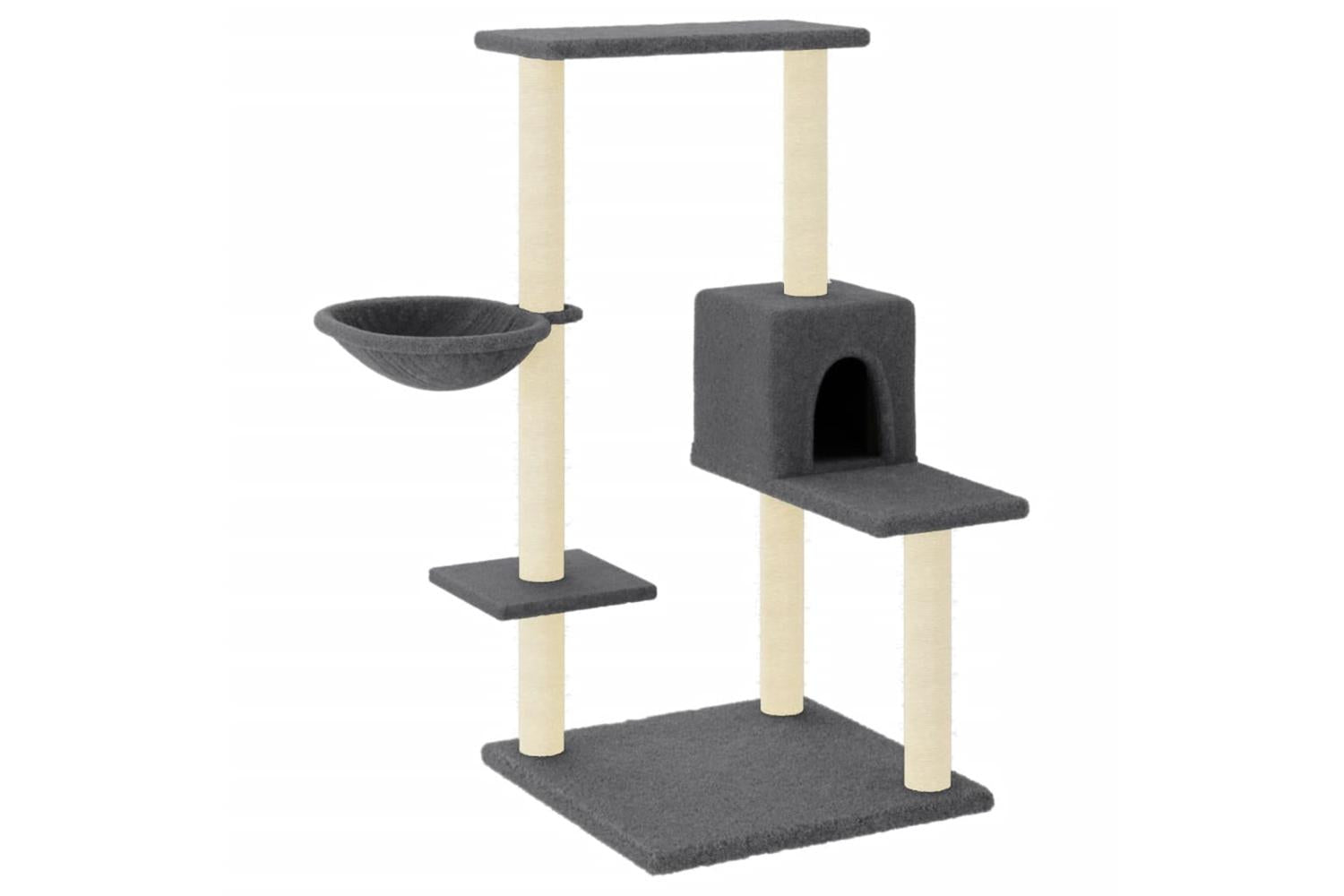 Cat Tree With Sisal Scratching Posts Dark Grey 95 Cm