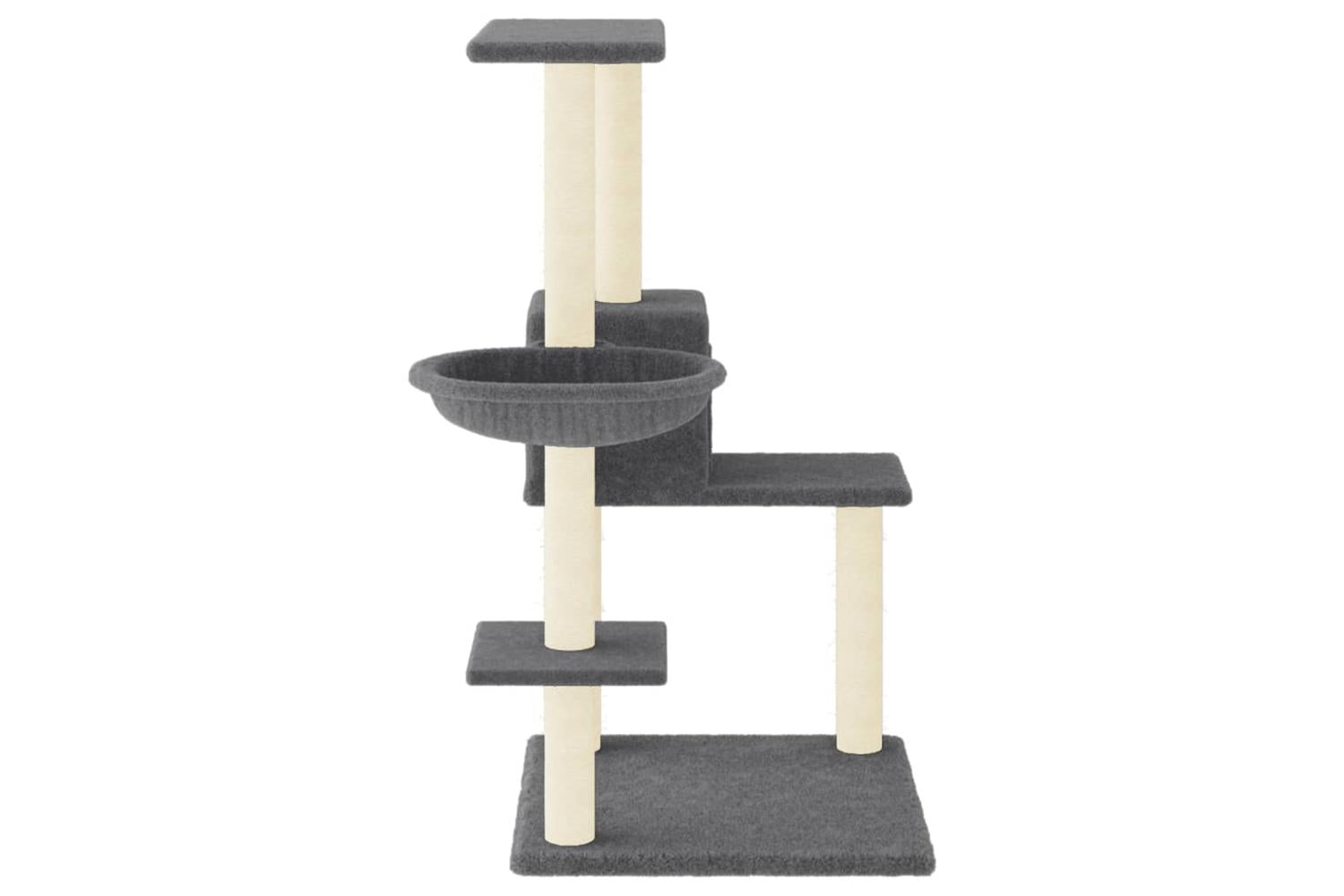 Cat Tree With Sisal Scratching Posts Dark Grey 95 Cm-4