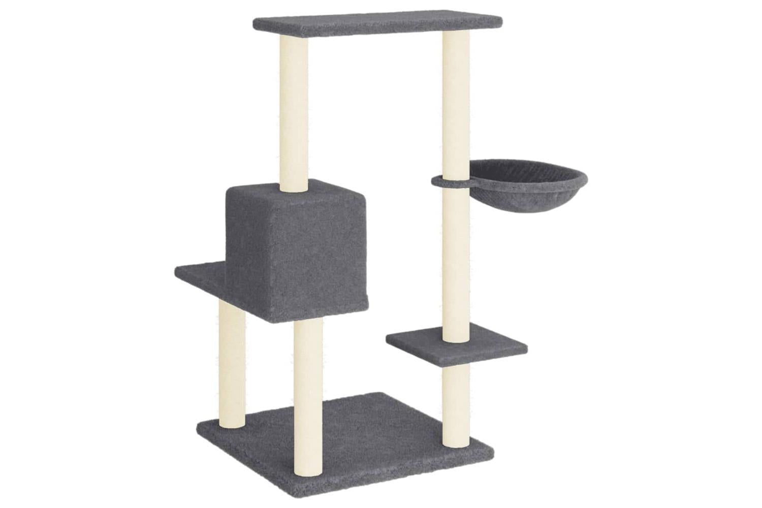Cat Tree With Sisal Scratching Posts Dark Grey 95 Cm-5