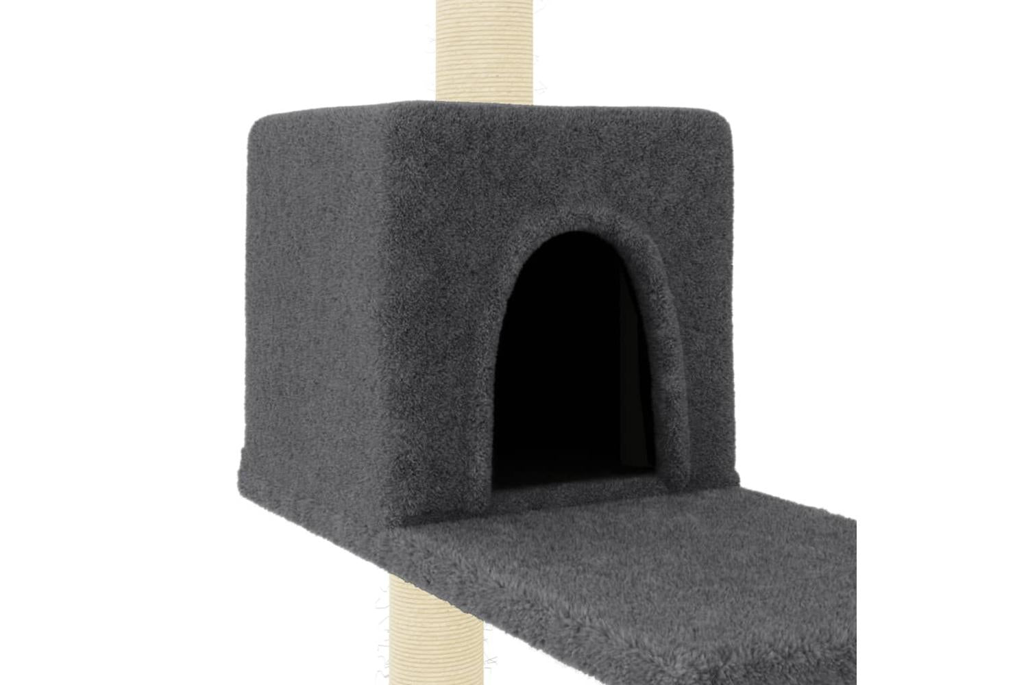Cat Tree With Sisal Scratching Posts Dark Grey 95 Cm-6