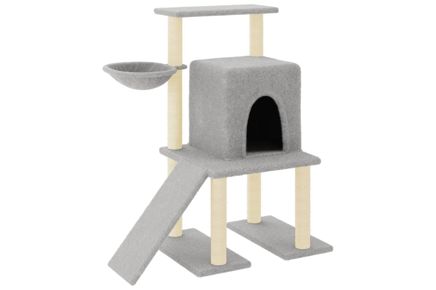 Cat Tree With Sisal Scratching Posts Light Grey 965 Cm-2