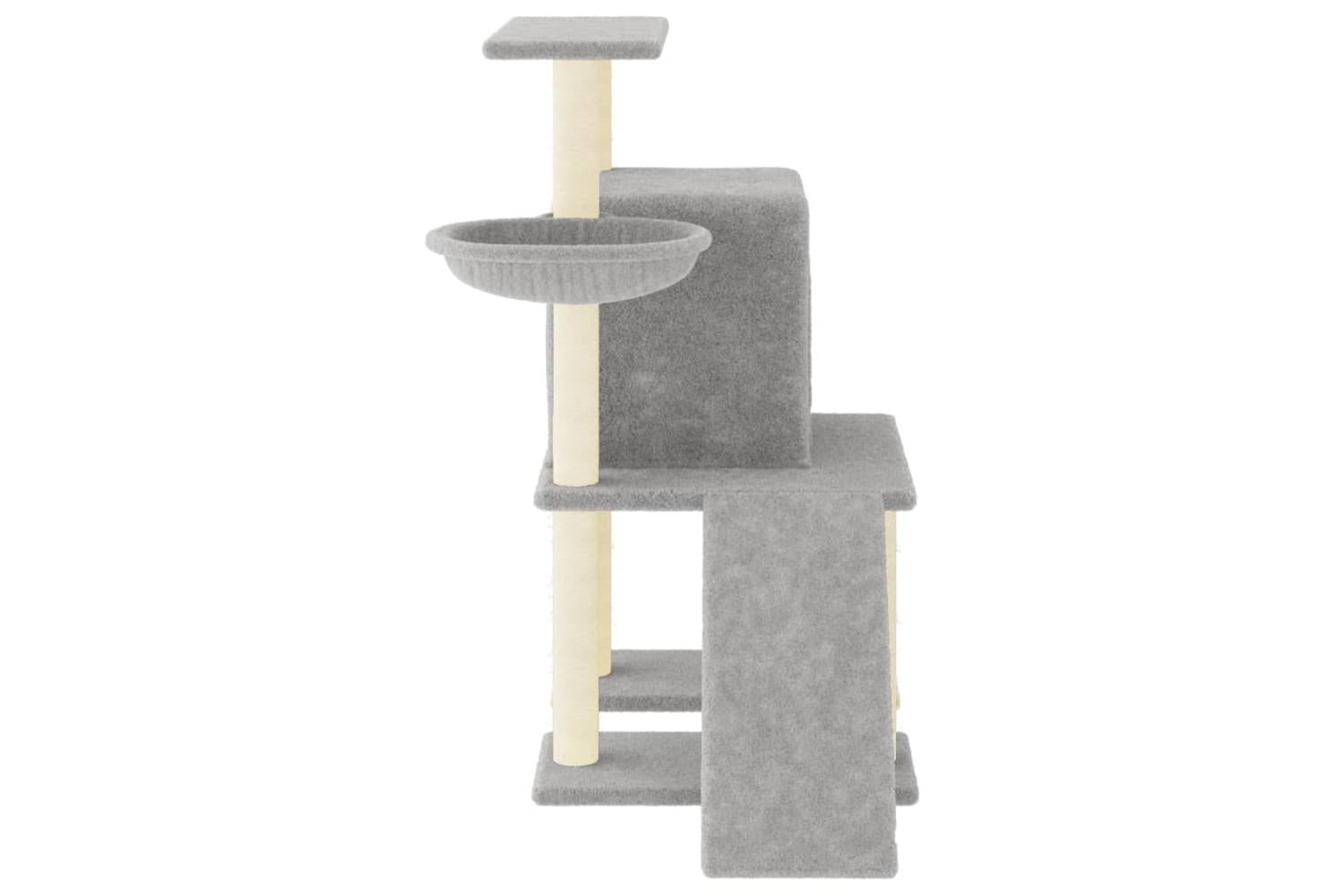 Cat Tree With Sisal Scratching Posts Light Grey 965 Cm-4