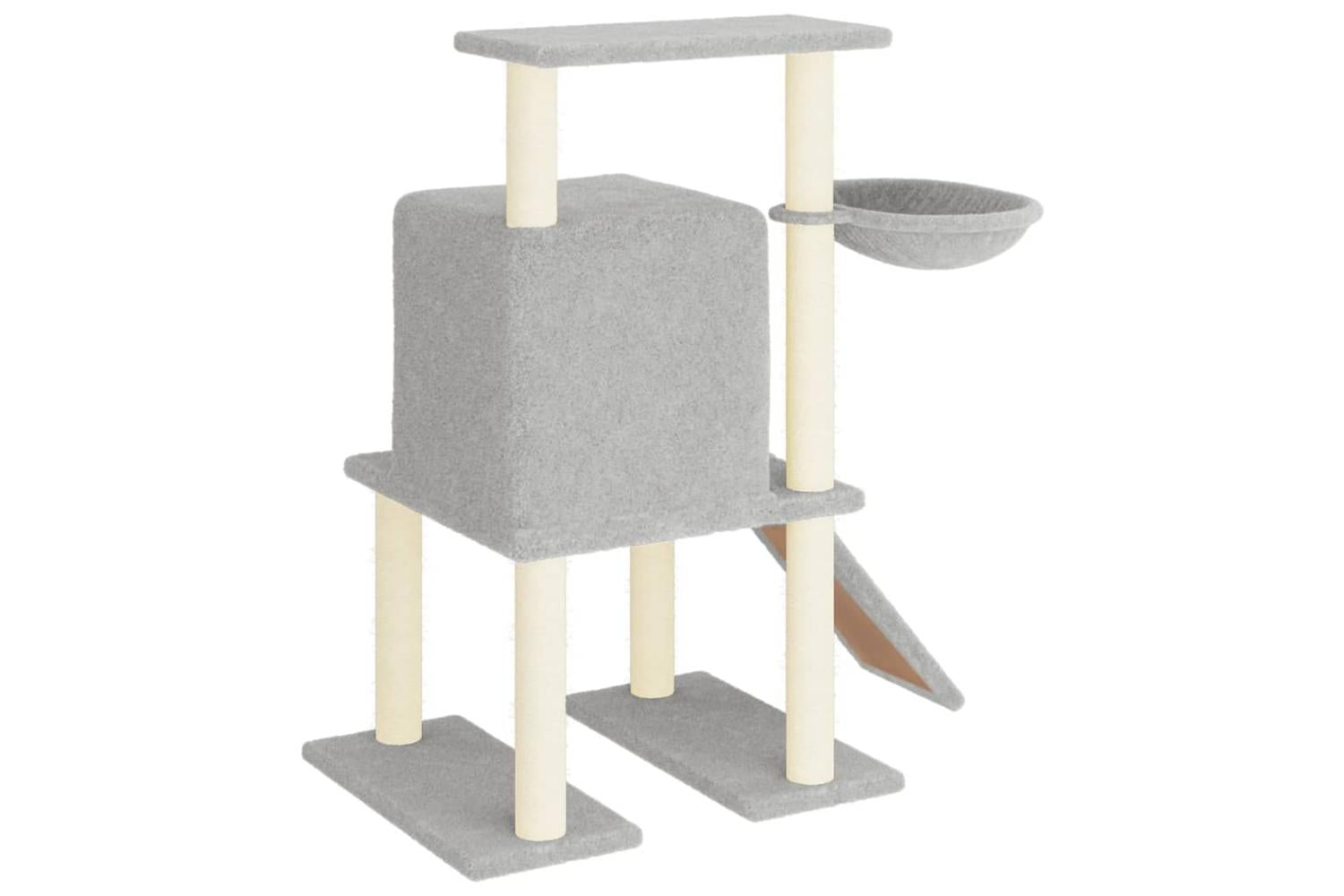 Cat Tree With Sisal Scratching Posts Light Grey 965 Cm-5