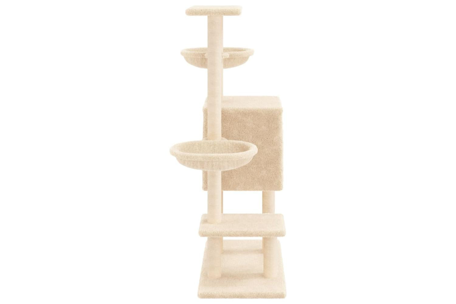 Cat Tree With Sisal Scratching Posts Cream 117 Cm-5