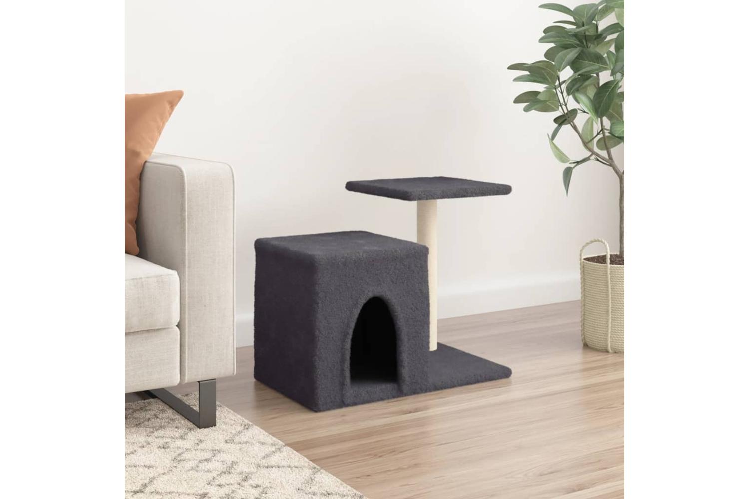 Cat Tree With Sisal Scratching Posts Dark Grey 505 Cm-3