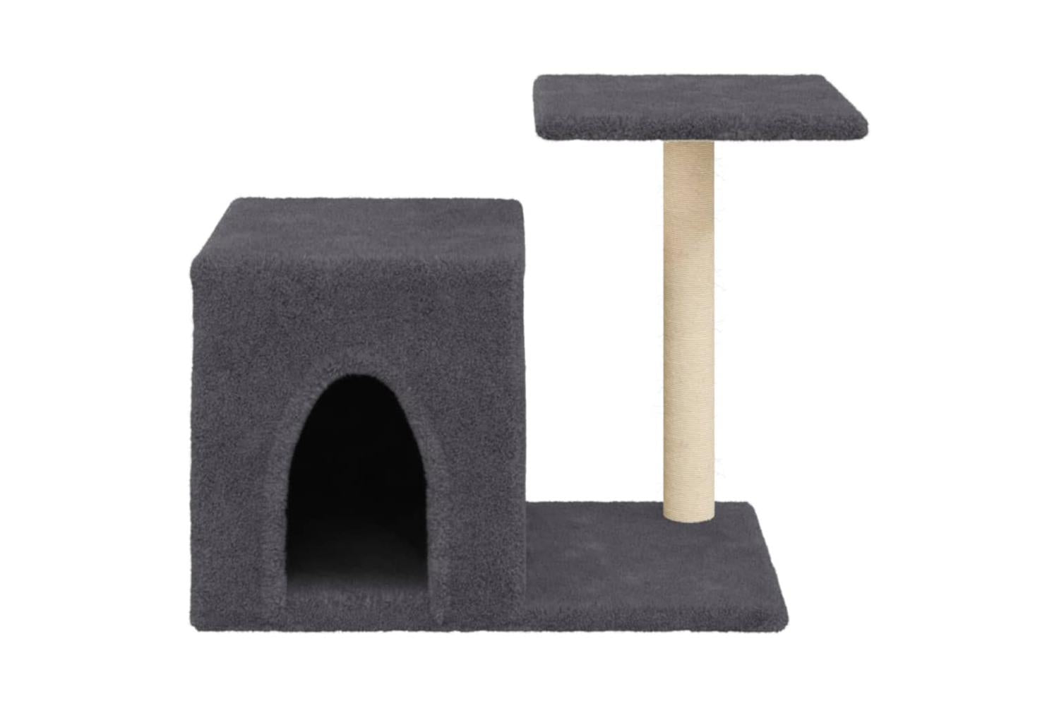 Cat Tree With Sisal Scratching Posts Dark Grey 505 Cm-4