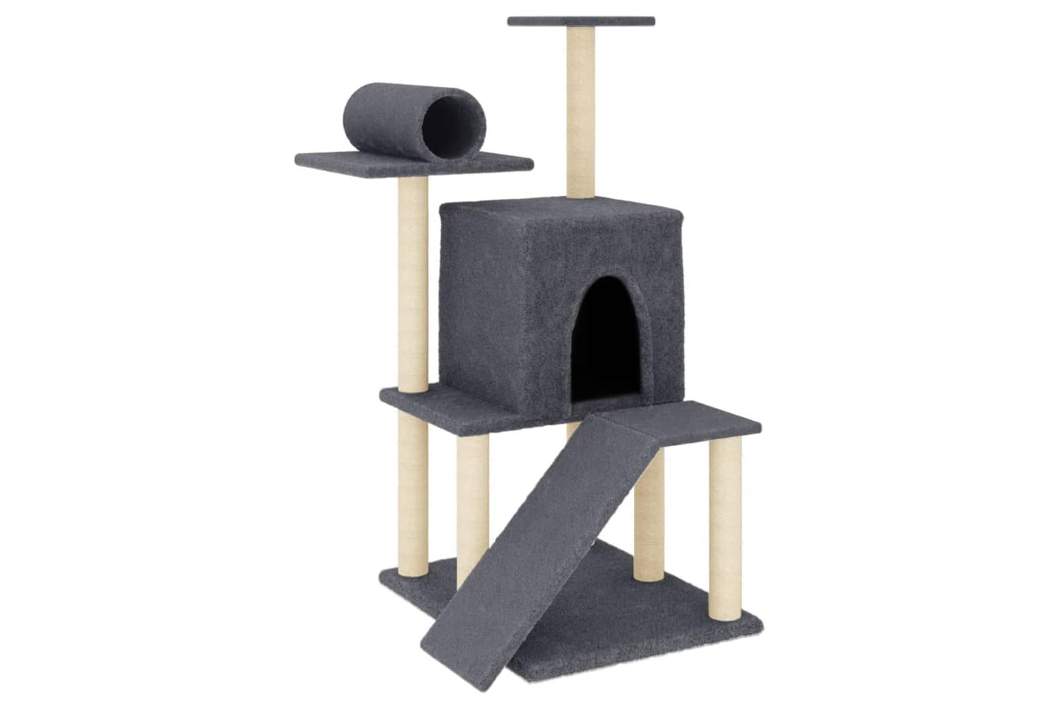 Cat Tree With Sisal Scratching Posts Dark Grey 1105 Cm-2