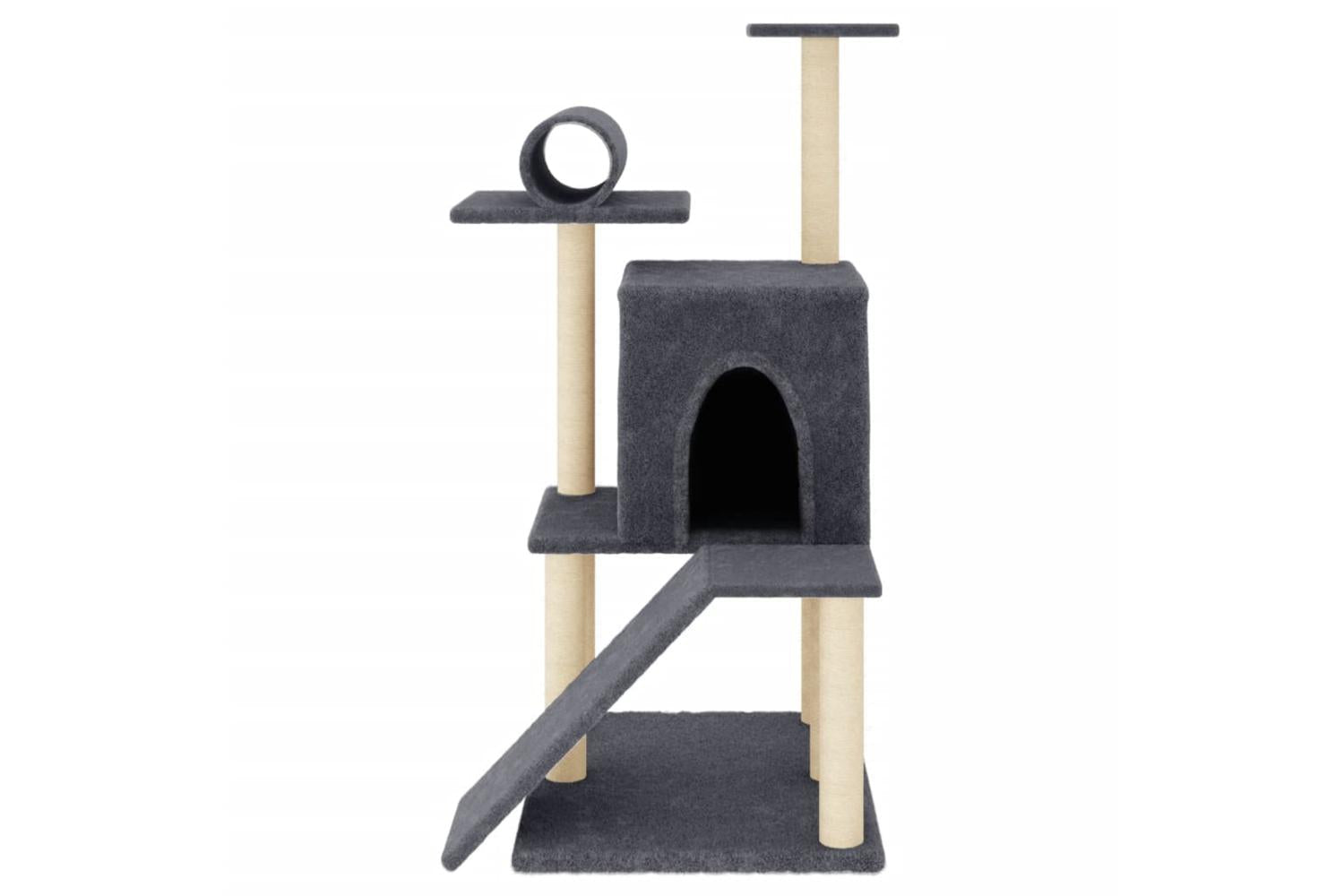 Cat Tree With Sisal Scratching Posts Dark Grey 1105 Cm-3