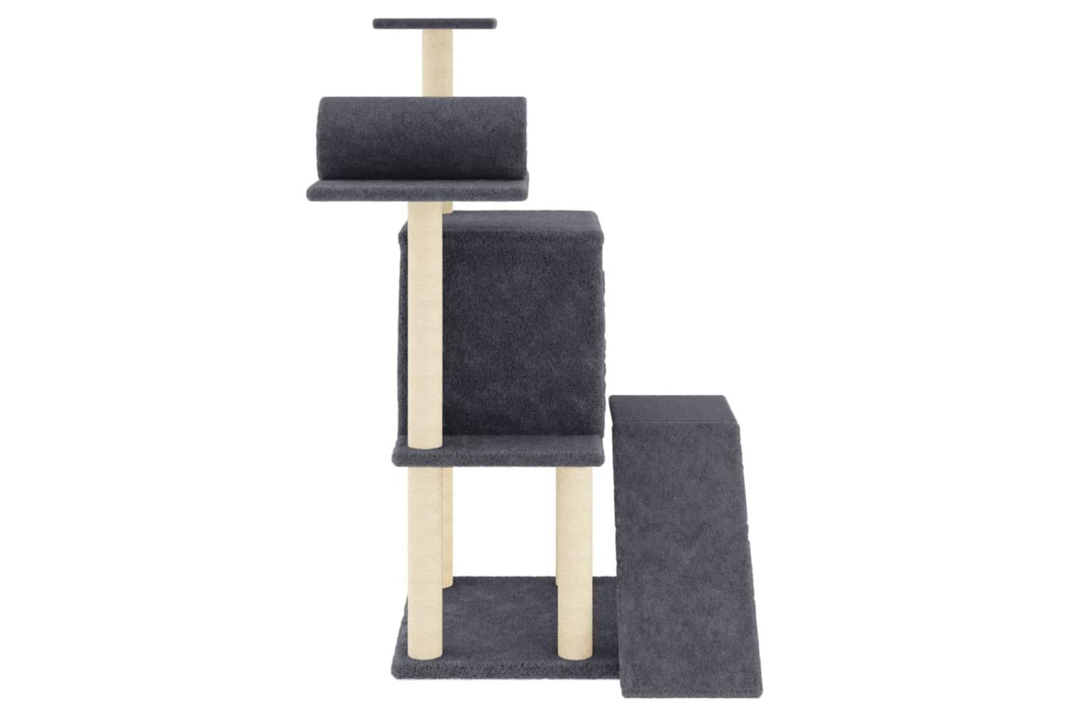 Cat Tree With Sisal Scratching Posts Dark Grey 1105 Cm-4