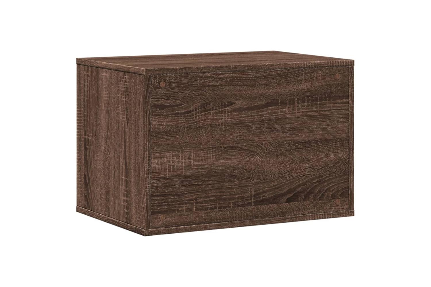 Cat Litter Box Enclosure Brown Oak 60x40x40 Cm Engineered Wood-7