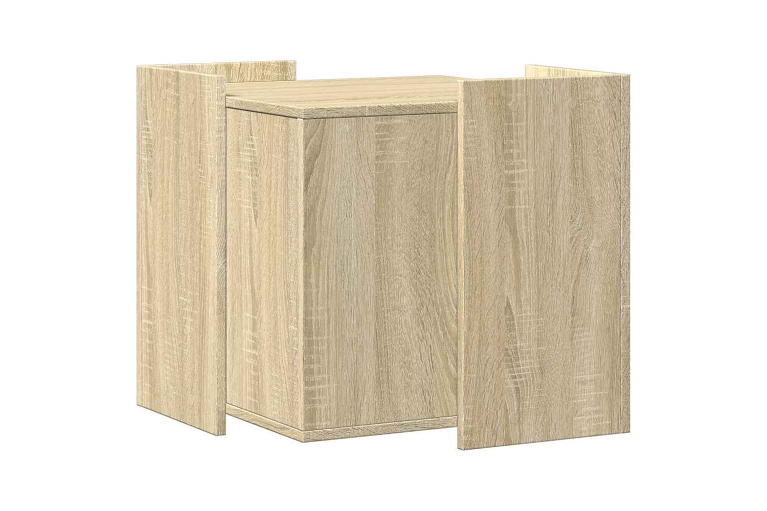 Cat Litter Box Enclosure Sonoma Oak 53x53x51 Cm Engineered Wood-6
