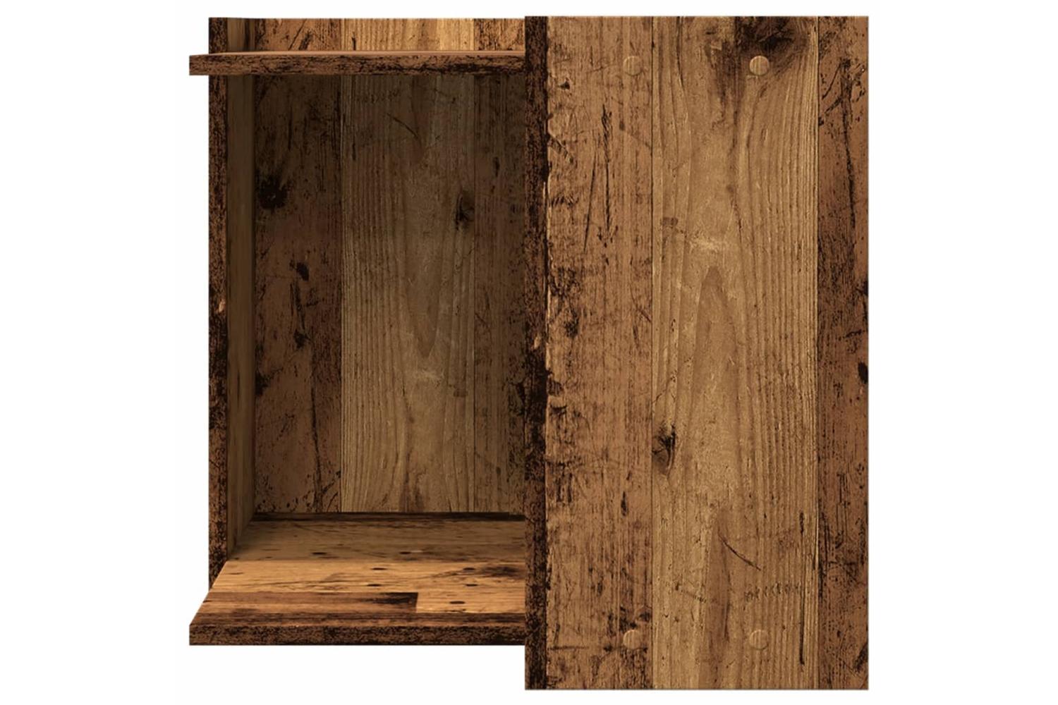 Cat Litter Box Enclosure Old Wood 53x53x51 Cm Engineered Wood-4
