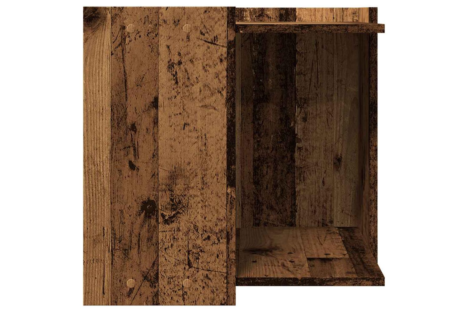Cat Litter Box Enclosure Old Wood 53x53x51 Cm Engineered Wood-5