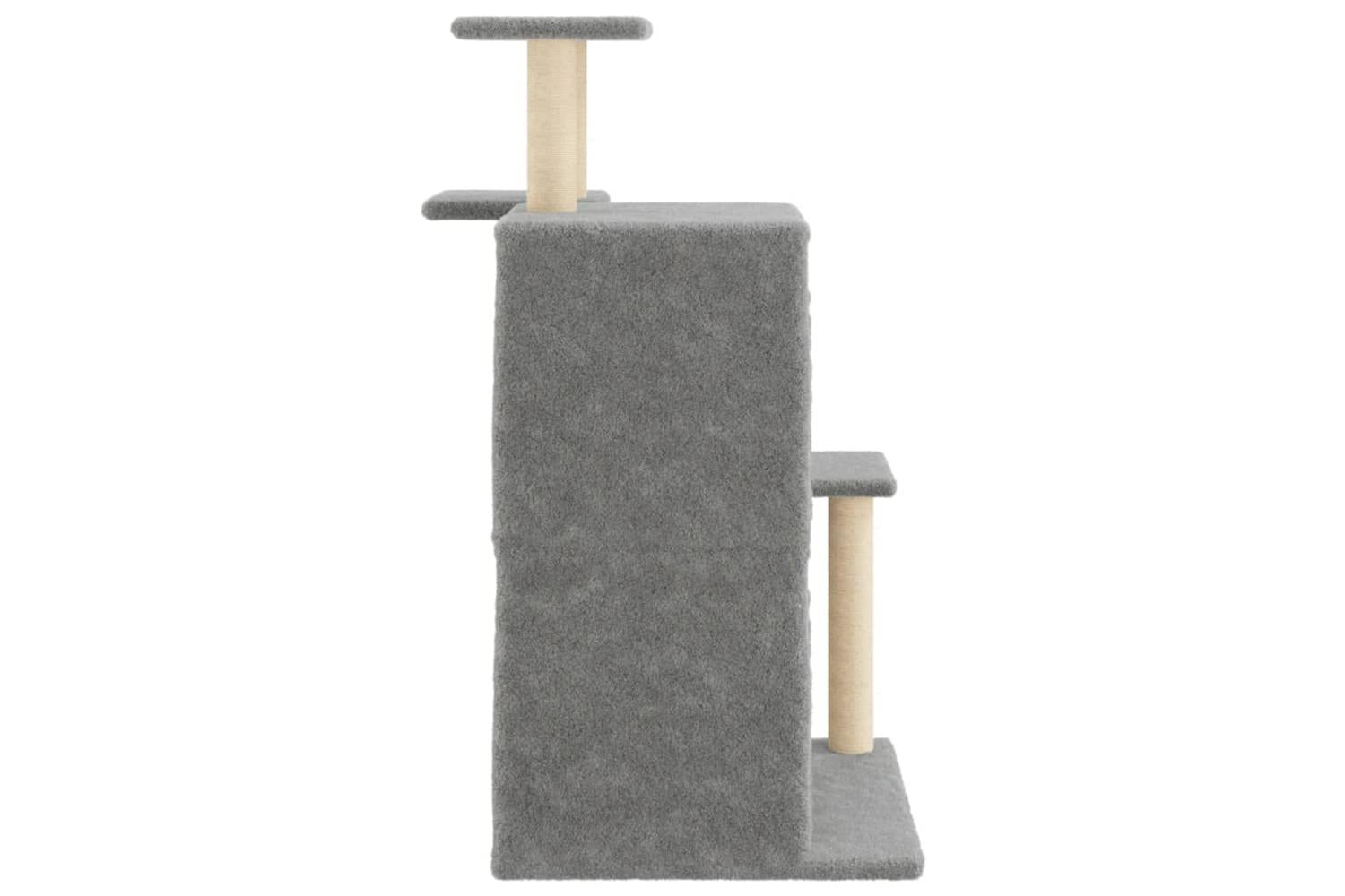 Cat Tree With Sisal Scratching Posts Light Grey 97 Cm-5